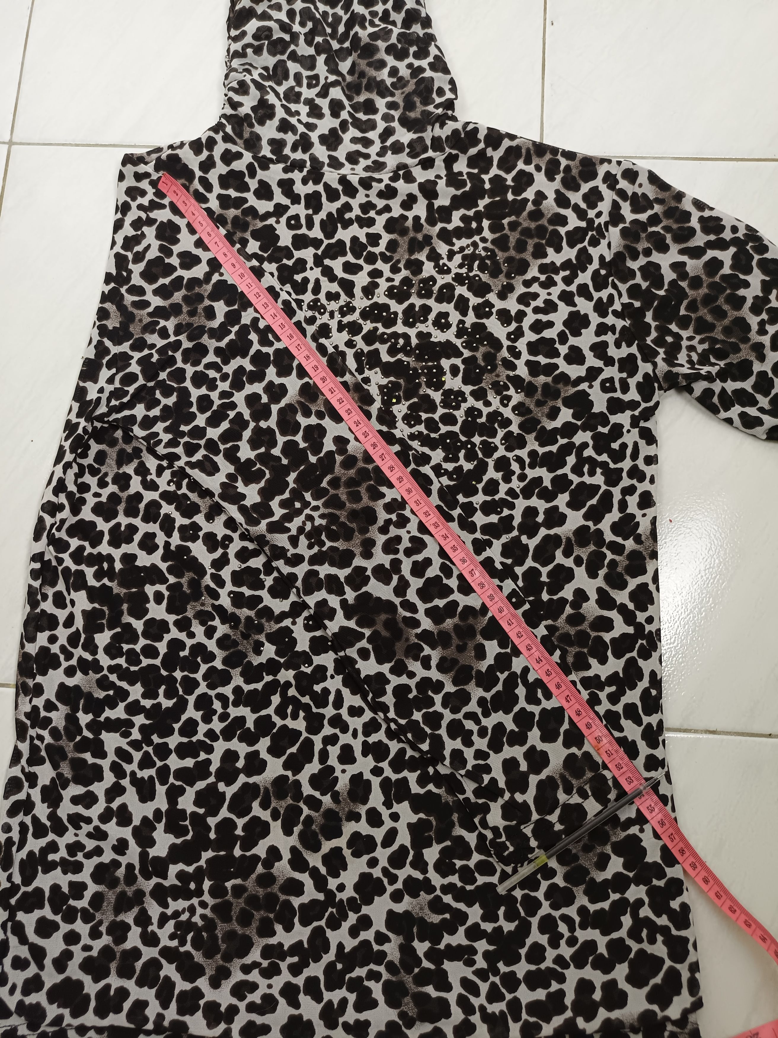 If Six Was Nine × Japanese Brand × Vintage Women's Long Sleeve Rhinestones Leopard Print Turtleneck Size M / US 6-8 / IT 42-44 - 5 Thumbnail