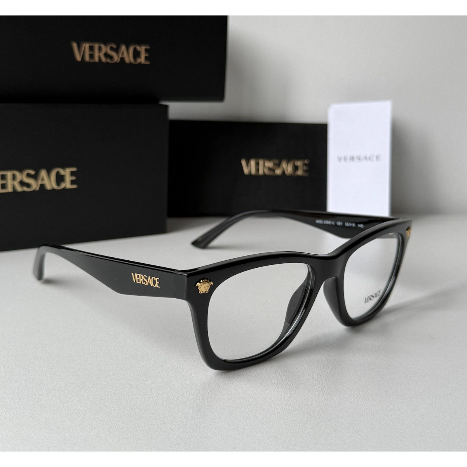 Versace グレカピアス　箱付き Versace NEW Versace VE3363U Black Unisex Medusa Sunglasses