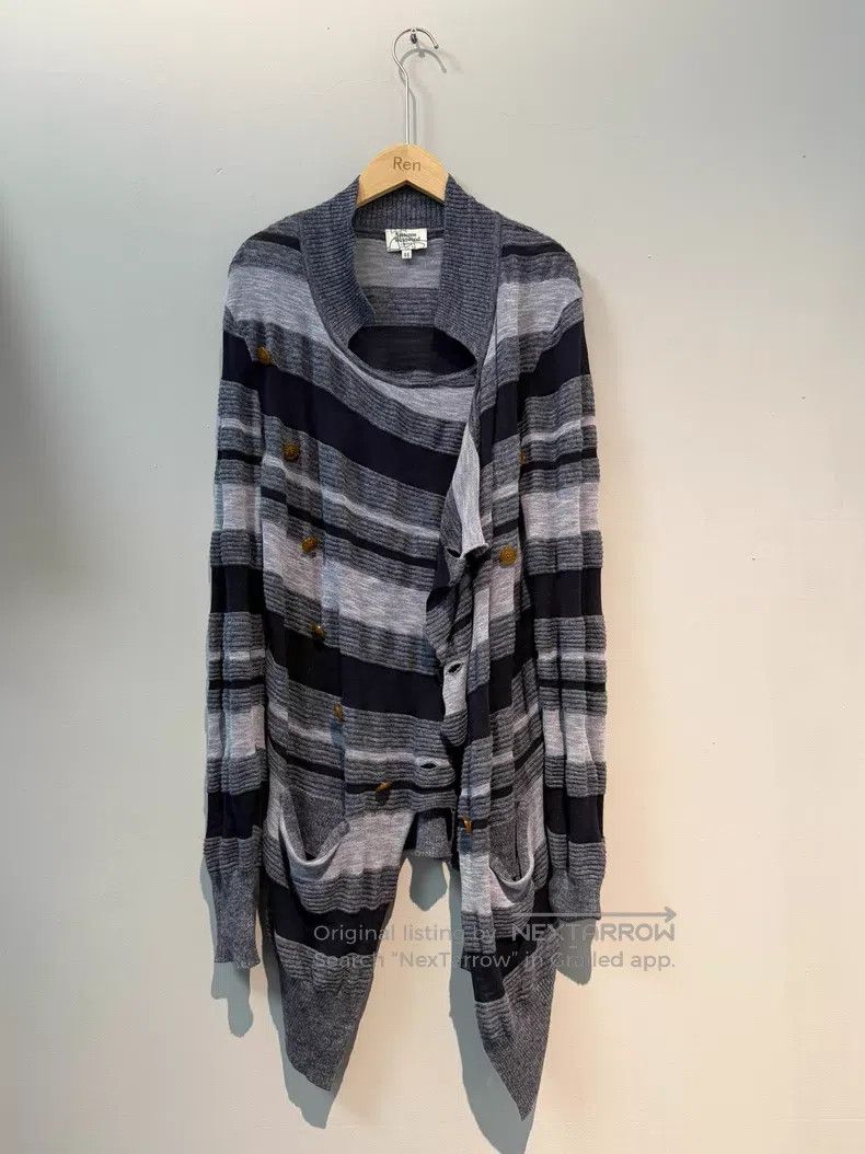 Vivienne Westwood Vivienne Westwood Irregular wool knit long-sleeve cardigan Size M / US 6-8 / IT 42-44 - 3 Thumbnail