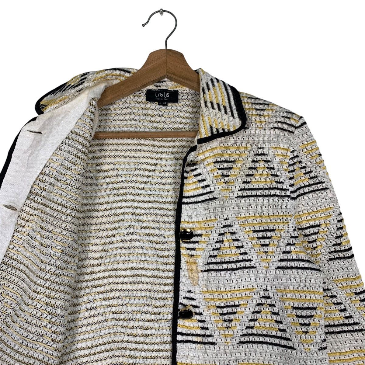 Japanese Brand LIOLA Triangle Logo All Over Button Jacket #1194-C54 Size M / US 6-8 / IT 42-44 - 10 Thumbnail