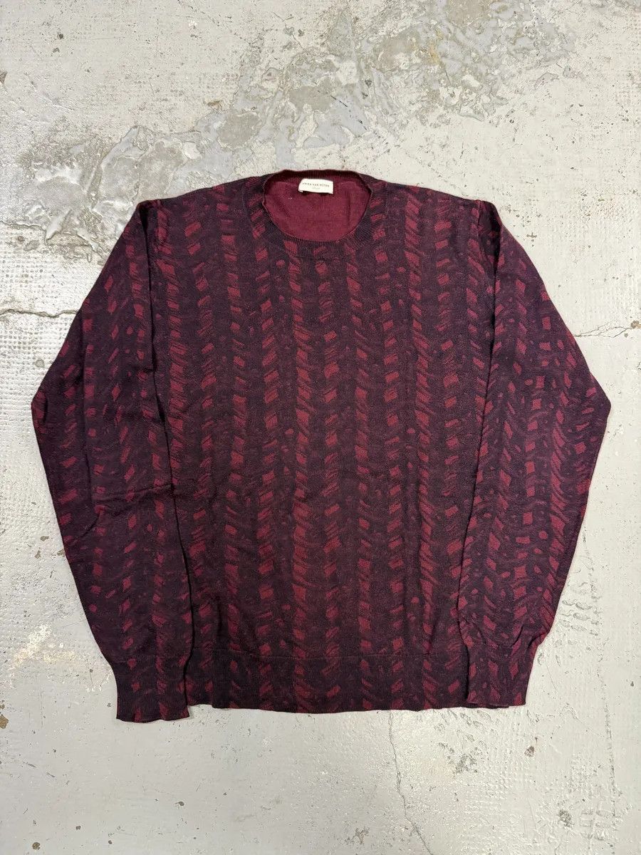 Dries Van Noten Dries Van Noten Red Bordeaux Contemporary Sweater Size US M / EU 48-50 / 2 - 3 Thumbnail