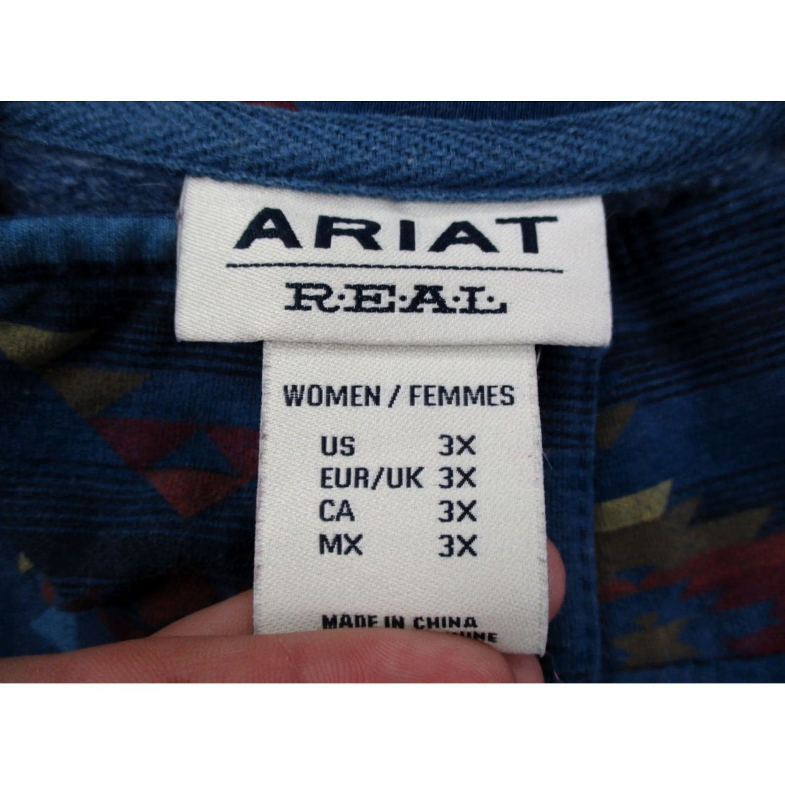 Ariat Ariat Polo Shirt Womens Plus 3X Multicolor Aztec Real Comfort Business Casual Western Plus Women 3X Polo Shirt Colorful Aztec Size XXL / US 16-18 / IT 52-54 - 6 Thumbnail