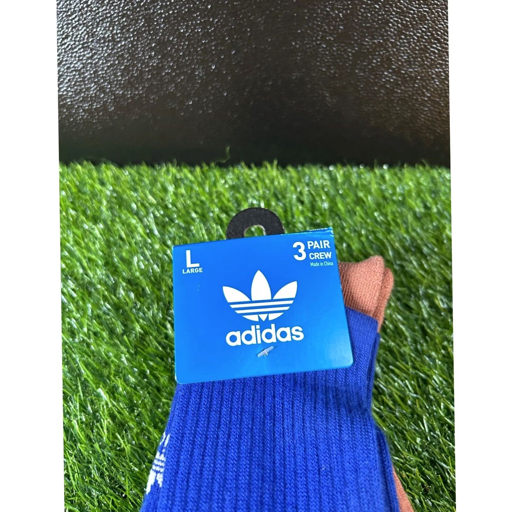 Adidas VINTAGE Adidas Crew Socks 3 Pair Pack Moisture Wicking Comfort Mens Large NWT Size ONE SIZE - 2 Thumbnail
