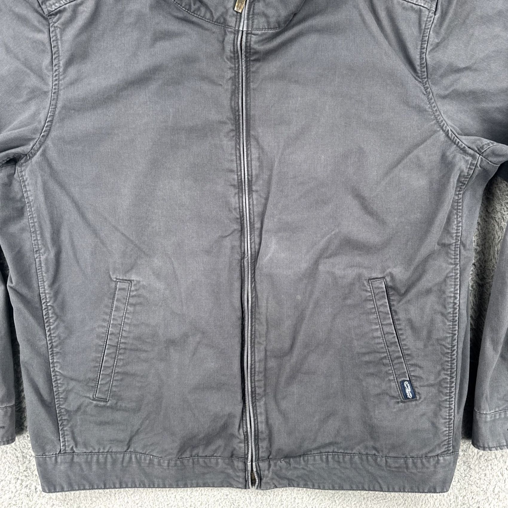 Vintage VINTAGE Crazy Shirts Jacket Mens XXL Gray Full Zip Lightweight Cotton Solid Casual 2000s Size US XL / EU 56 / 4 - 4 Thumbnail