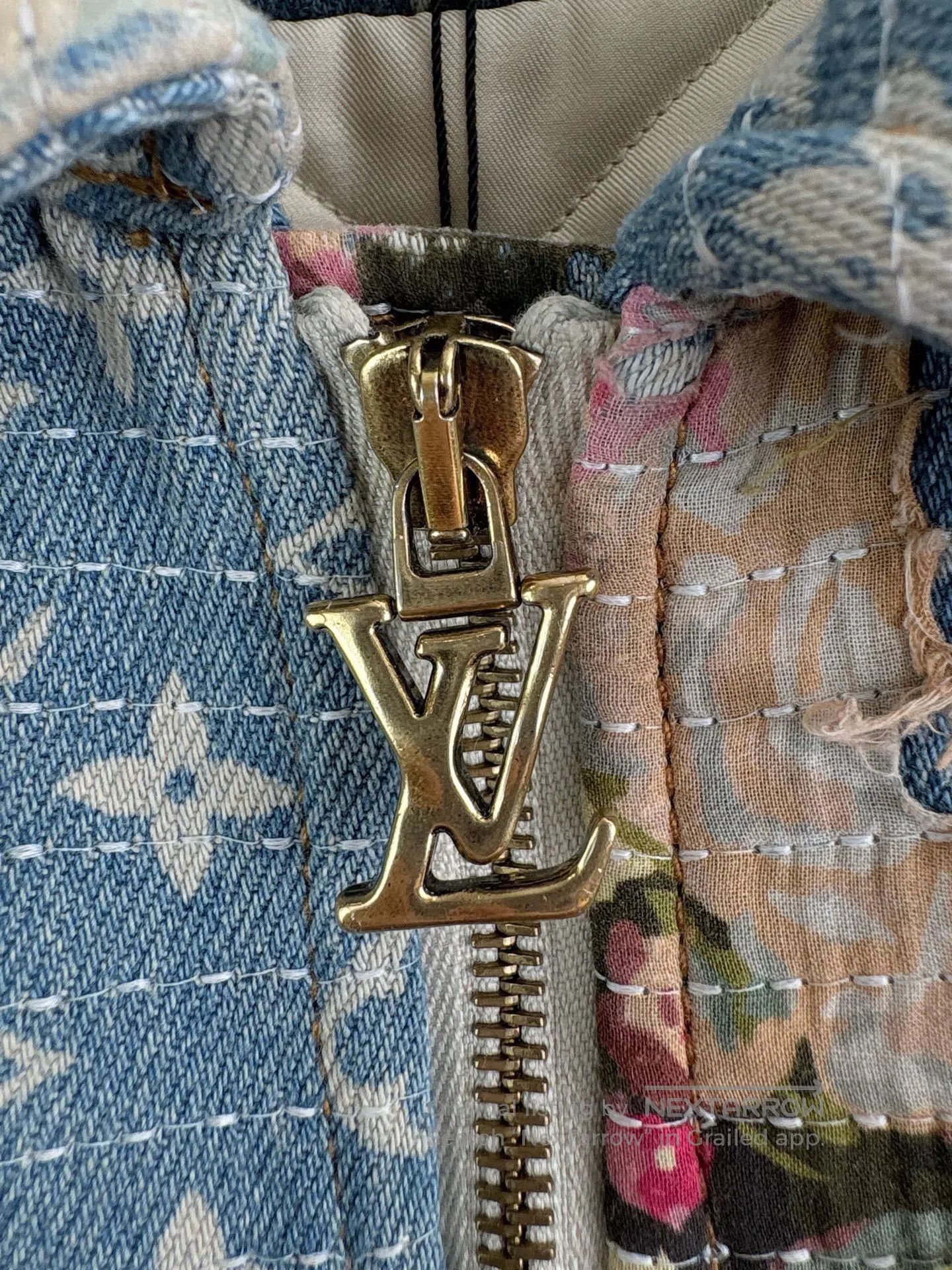 Louis Vuitton Louis Vuitton LV Floral Distressed Denim Jacket. Size XL / US 12-14 / IT 48-50 - 4 Thumbnail