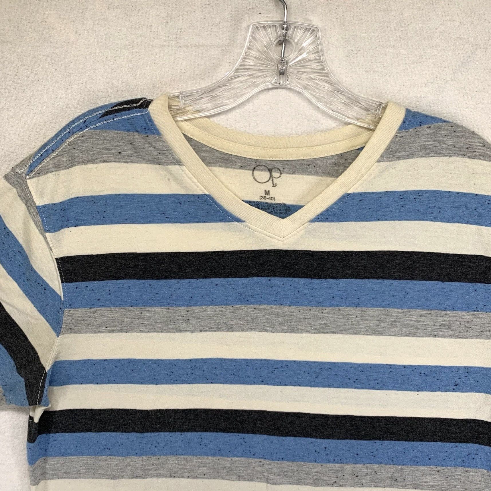 Ocean Pacific VINTAGE Ocean Pacific T-Shirt Men’s Small Short Sleeve Cotton Blend Striped V-Neck Surfer Style The Ramones Men Size US S / EU 44-46 / 1 - 5 Thumbnail