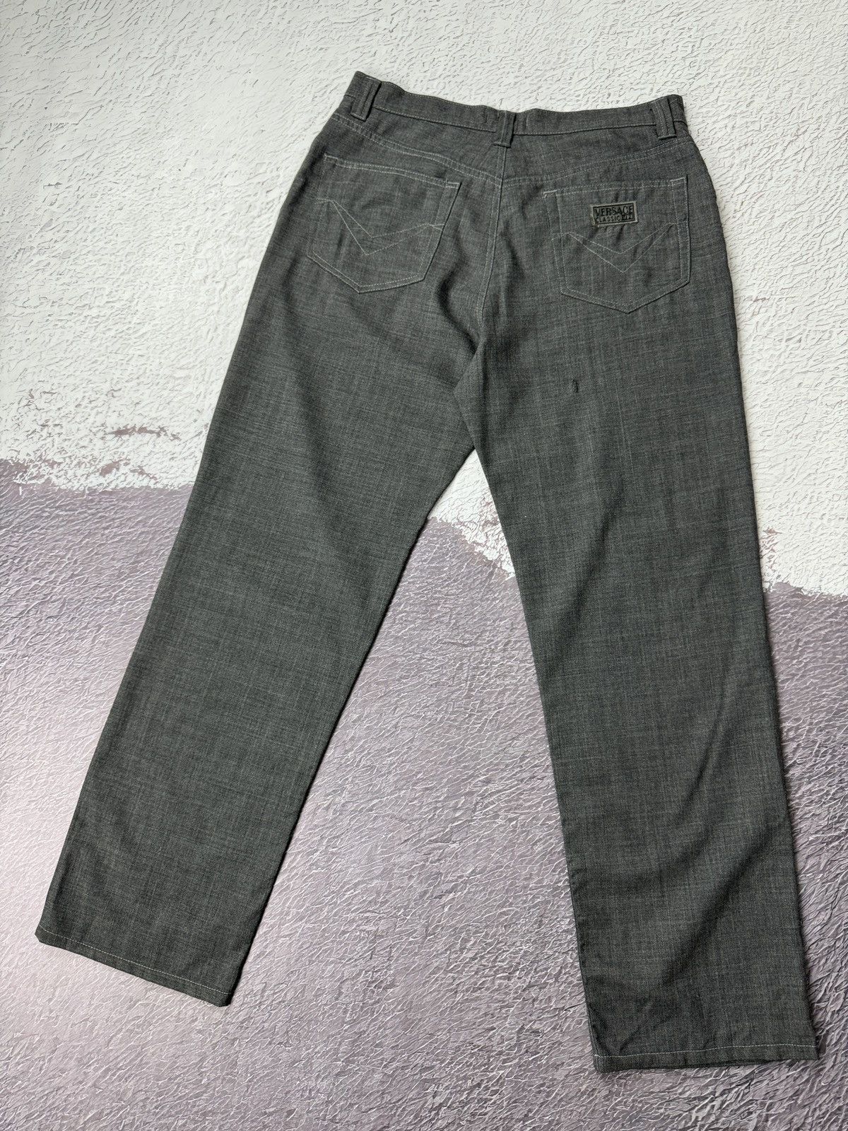 Versace Versace Classic V2 vintage grey wool casual pants logo Size US 32 / EU 48 - 11 Thumbnail