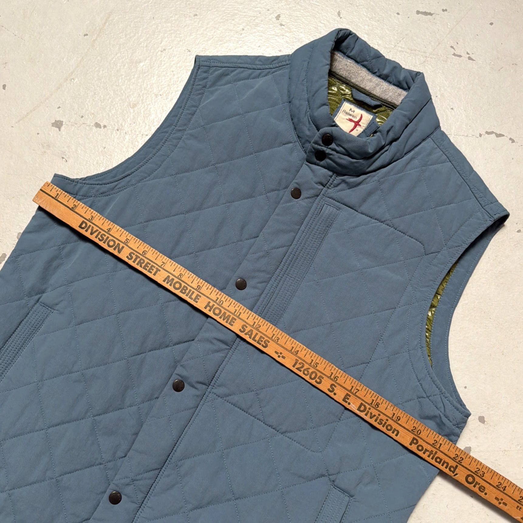 Relwen Relwen Quilted Insulated Full Zip Vest M Blue Unisex Adults Outdoor Classic Workwear - Mens Womens Size US M / EU 48-50 / 2 - 2 Thumbnail