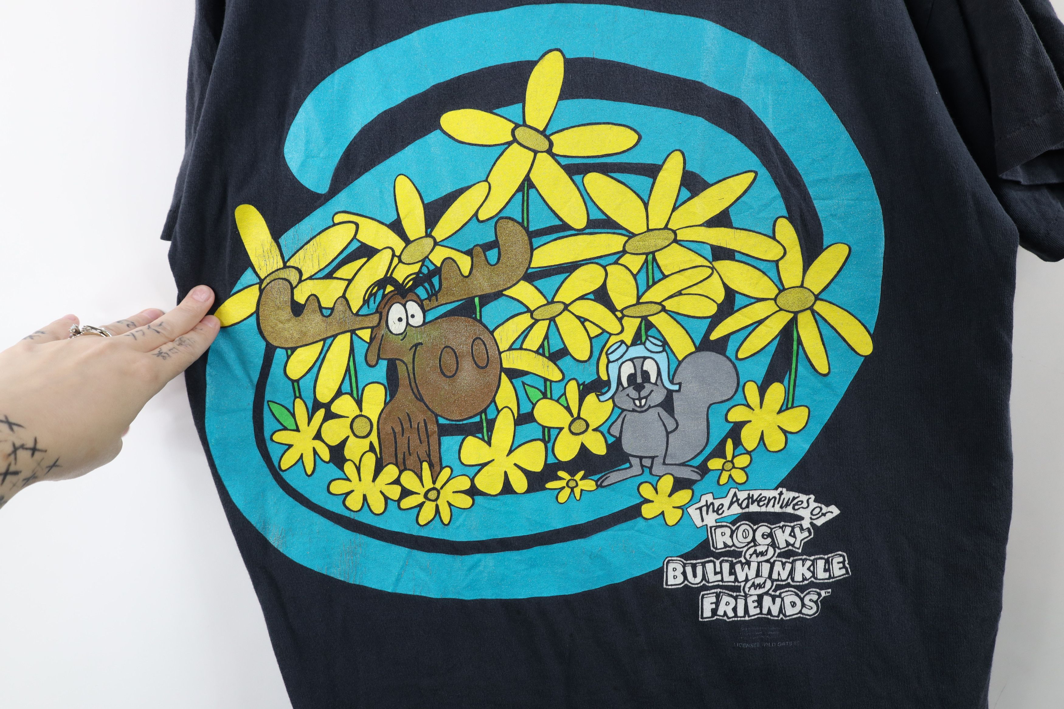 Vintage Vintage 90s Adventures of Rocky and Bullwinkle T-Shirt USA Size US XL / EU 56 / 4 - 4 Thumbnail