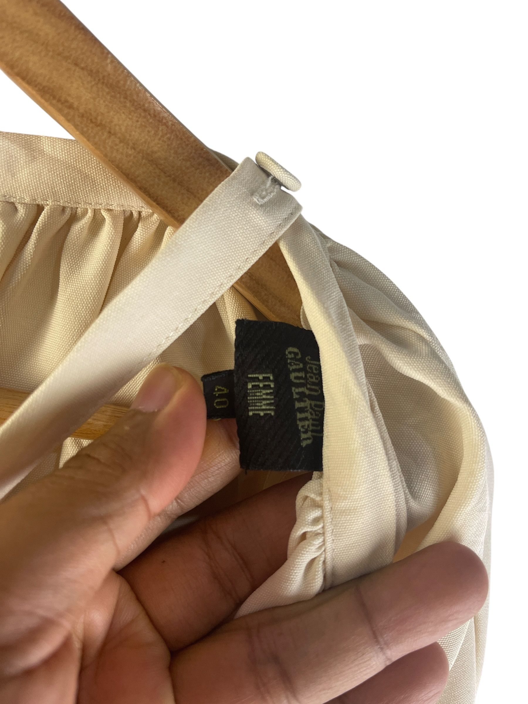 Jean Paul Gaultier Jean Paul Gaultier Femme Ruffle Draped Silk Blouse Ivory 90s Size 32" / US 10 / IT 46 - 14 Thumbnail