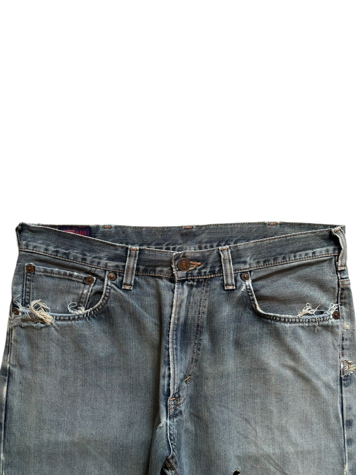 Edwin × Japanese Brand SALES🔥Vintage Japanese Edwin Distressed Baggy Jeans Size US 39 - 4 Thumbnail