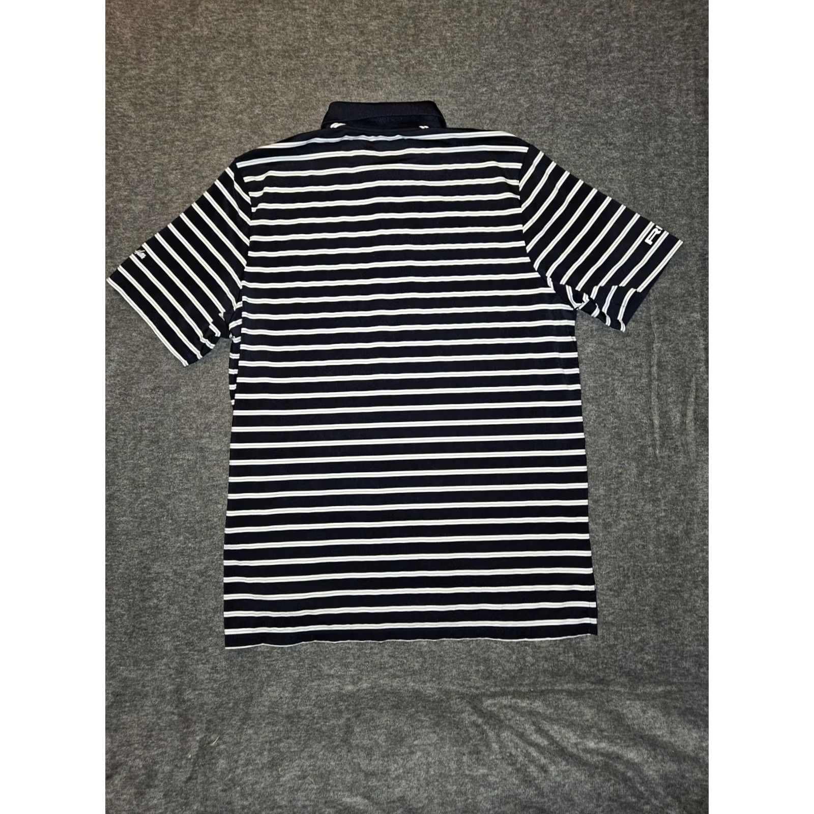 Ralph Lauren VINTAGE Ralph Lauren RLX Polo Blue Striped Short Sleeve Golf Rugby Active Shirt Mens L Blue Striped Embroidered Logo 90s Size US L / EU 52-54 / 3 - 7 Thumbnail