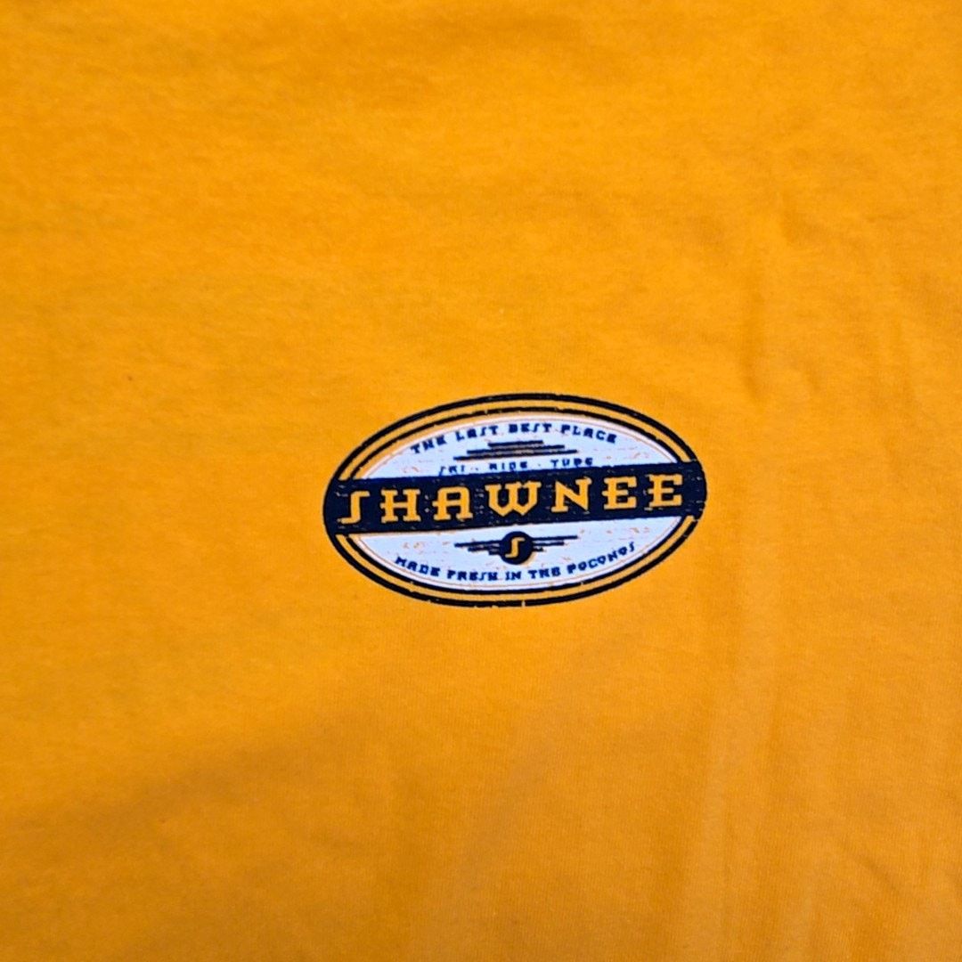 Hanes Vintage Shawnee Shirt Hanes M Ski Ride Tube Yellow Tee 90s Size US M / EU 48-50 / 2 - 4 Thumbnail