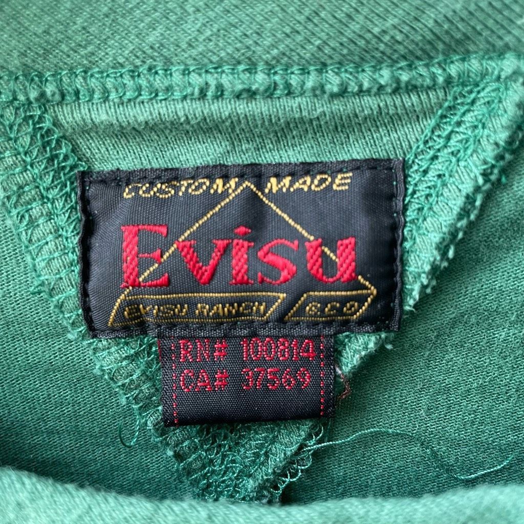 Evisu Evisu Men's T-shirt Green Long Sleeve Unchangeable White Her Size US XXL / EU 58 / 5 - 6 Thumbnail