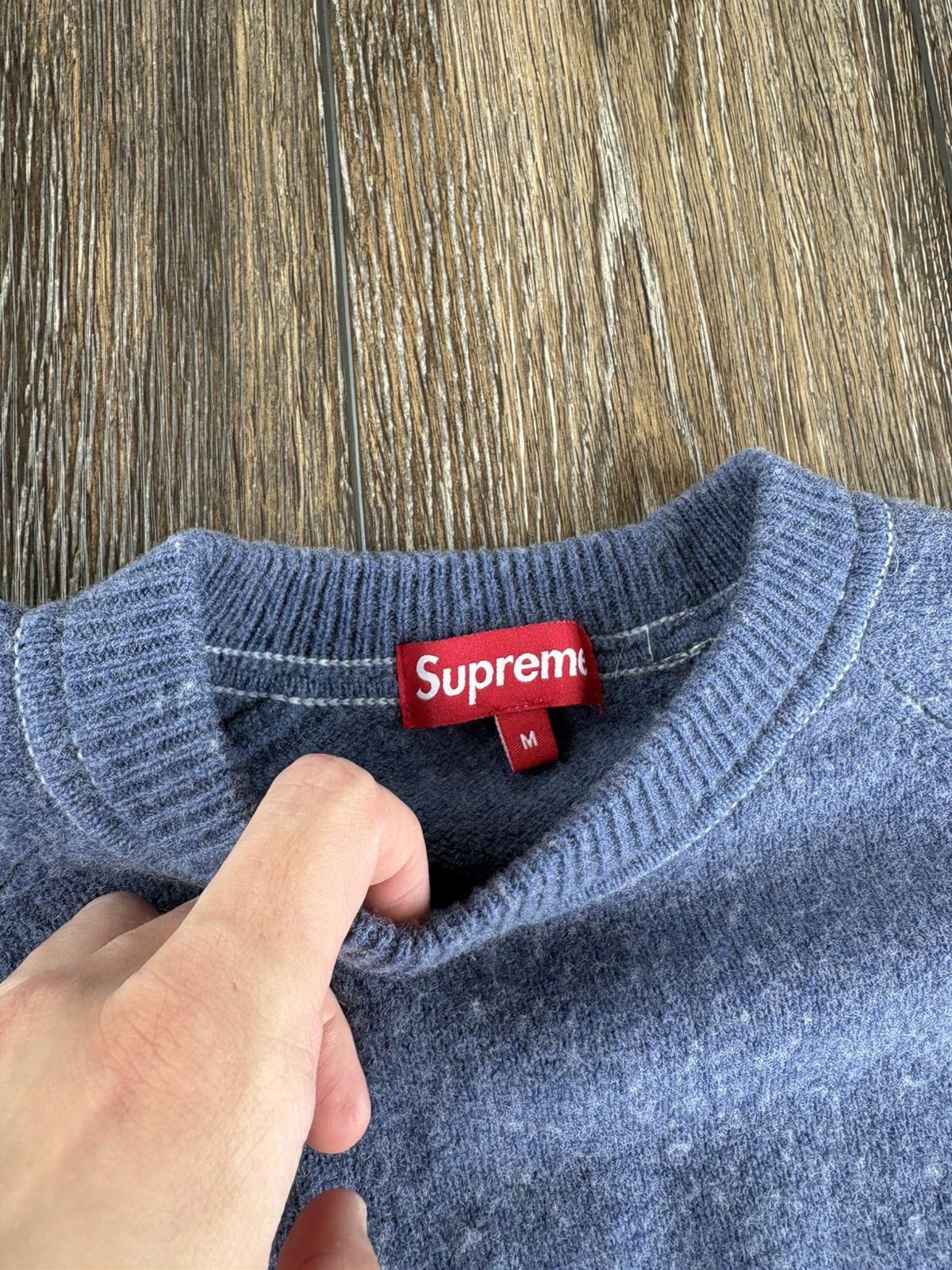 Supreme Supreme Stone Washed Crewneck FW20 Blue Size US M / EU 48-50 / 2 - 4 Thumbnail