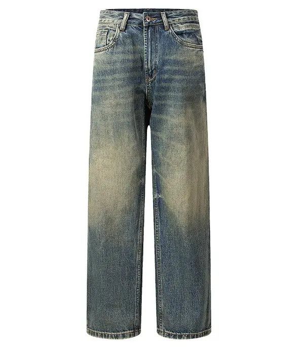 Japanese Brand Retro straight washed loose wide-leg casual jeans Size US 32 / EU 48 - 5 Thumbnail
