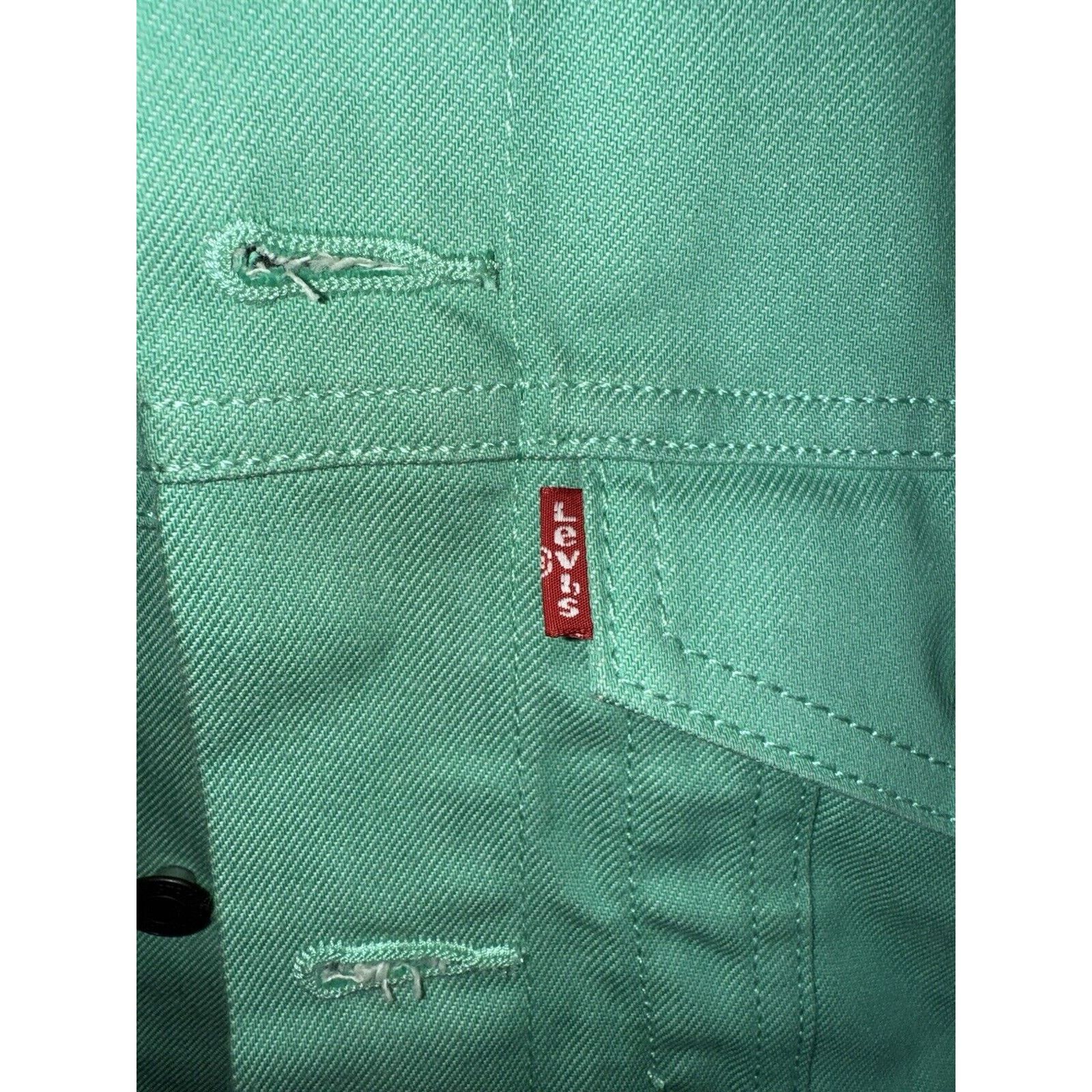 Levi's Levi’s Premium Original Trucker Jacket Green Womens XS Denim Size XS / US 0-2 / IT 36-38 - 10 Thumbnail