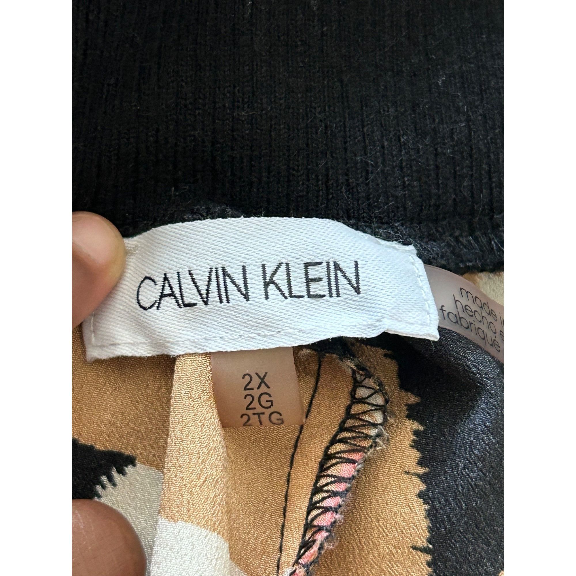 Calvin Klein Calvin Klein Wide leg floral print pull on pants lightweight Size 24" / US 00 / IT 34 - 3 Thumbnail
