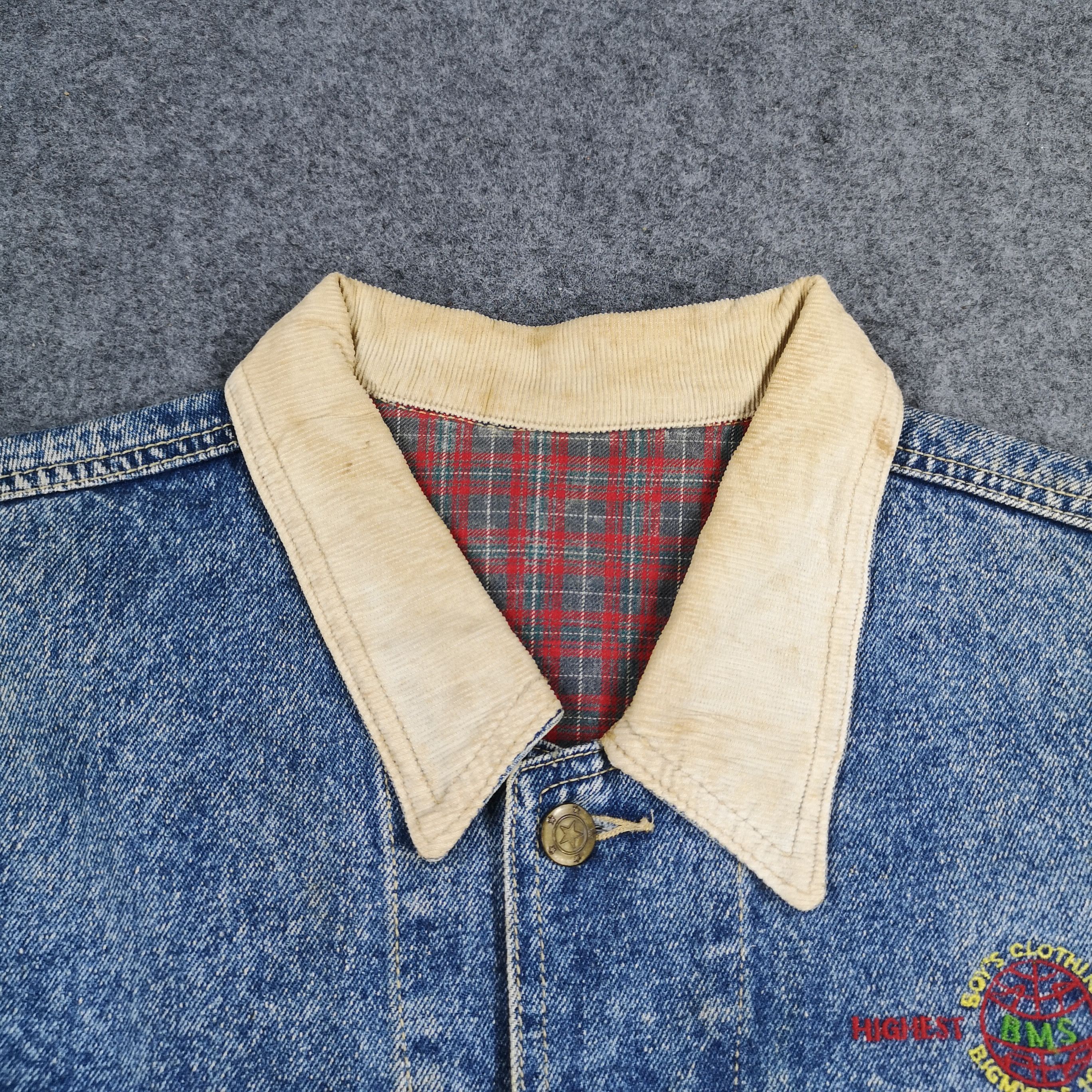 Vintage Japanese Brand BMS Stone Washed Denim Trucker Jacket Size US M / EU 48-50 / 2 - 5 Thumbnail