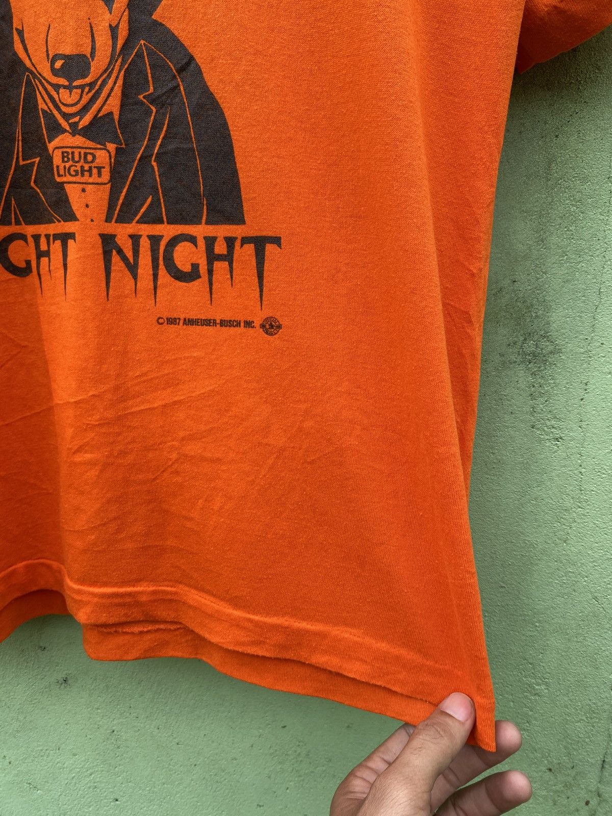 Vintage Vintage 1987 Bud Light Fright Night Halloween Orange Graphic Size US M / EU 48-50 / 2 - 6 Thumbnail