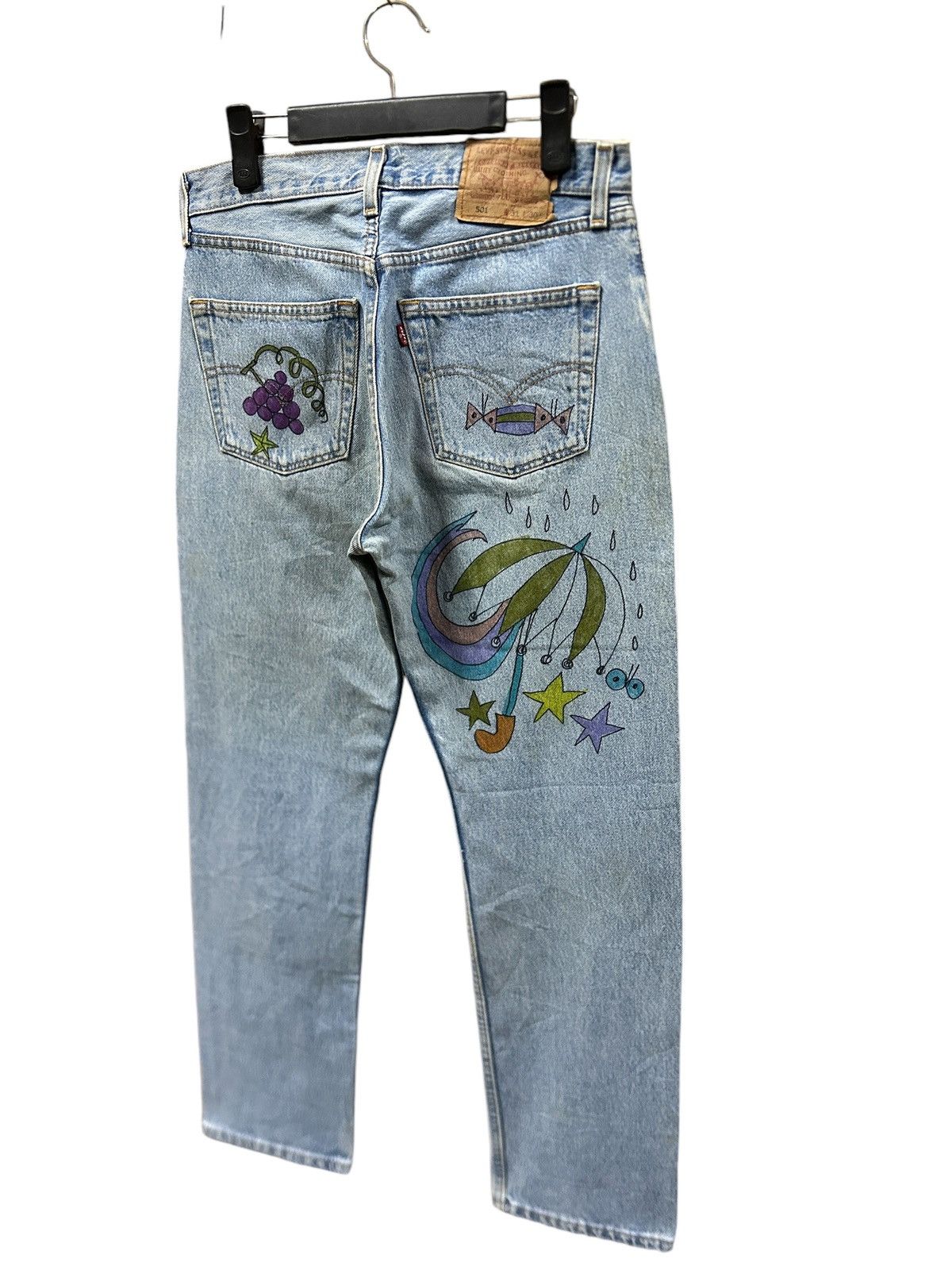 Levi's × Levi's Vintage Clothing Vintage Levi’s 501 Custom Aditi Art Overprint Jeans Size 30" / US 8 / IT 44 - 14 Thumbnail