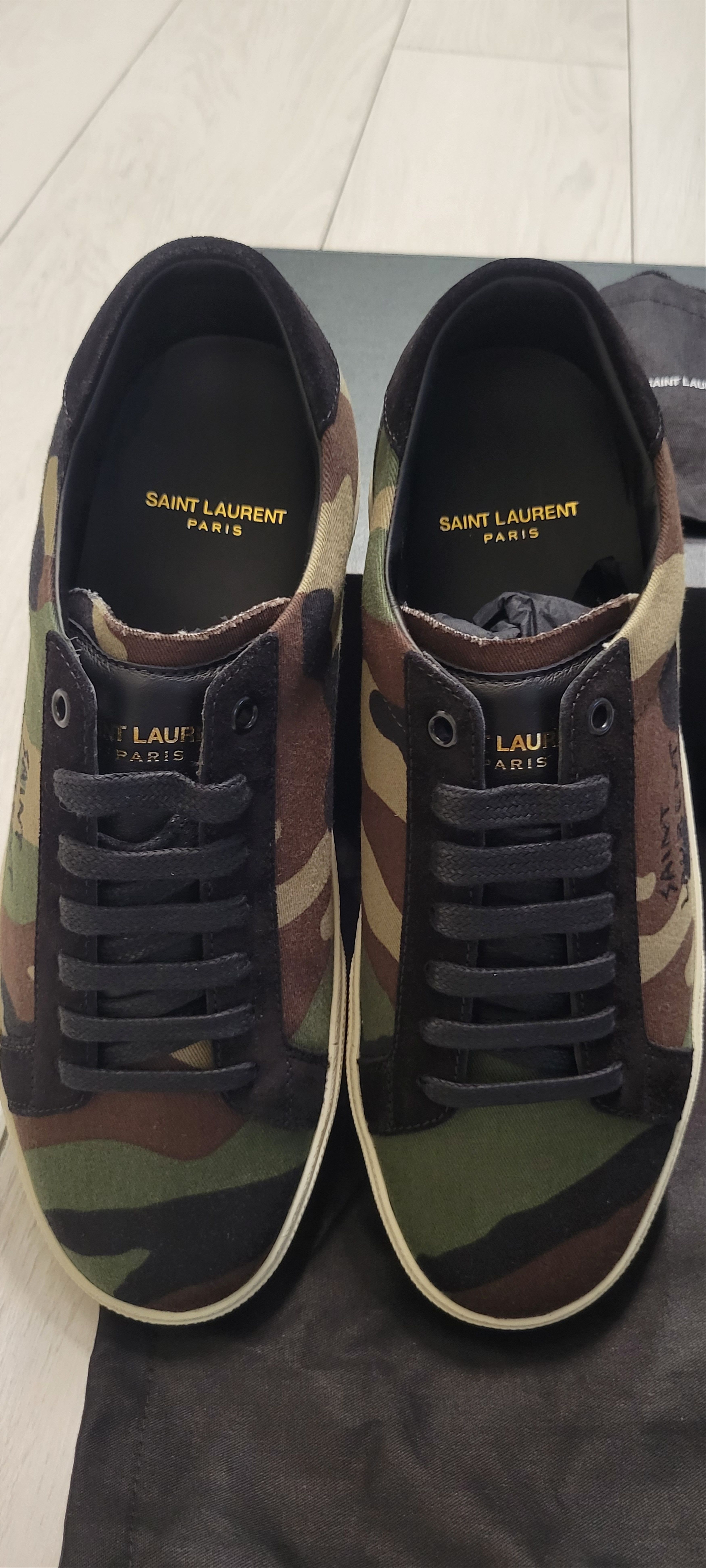 Saint Laurent Paris Canvas Camouflage Sneakers Size US 8.5 / EU 41-42 - 8 Thumbnail