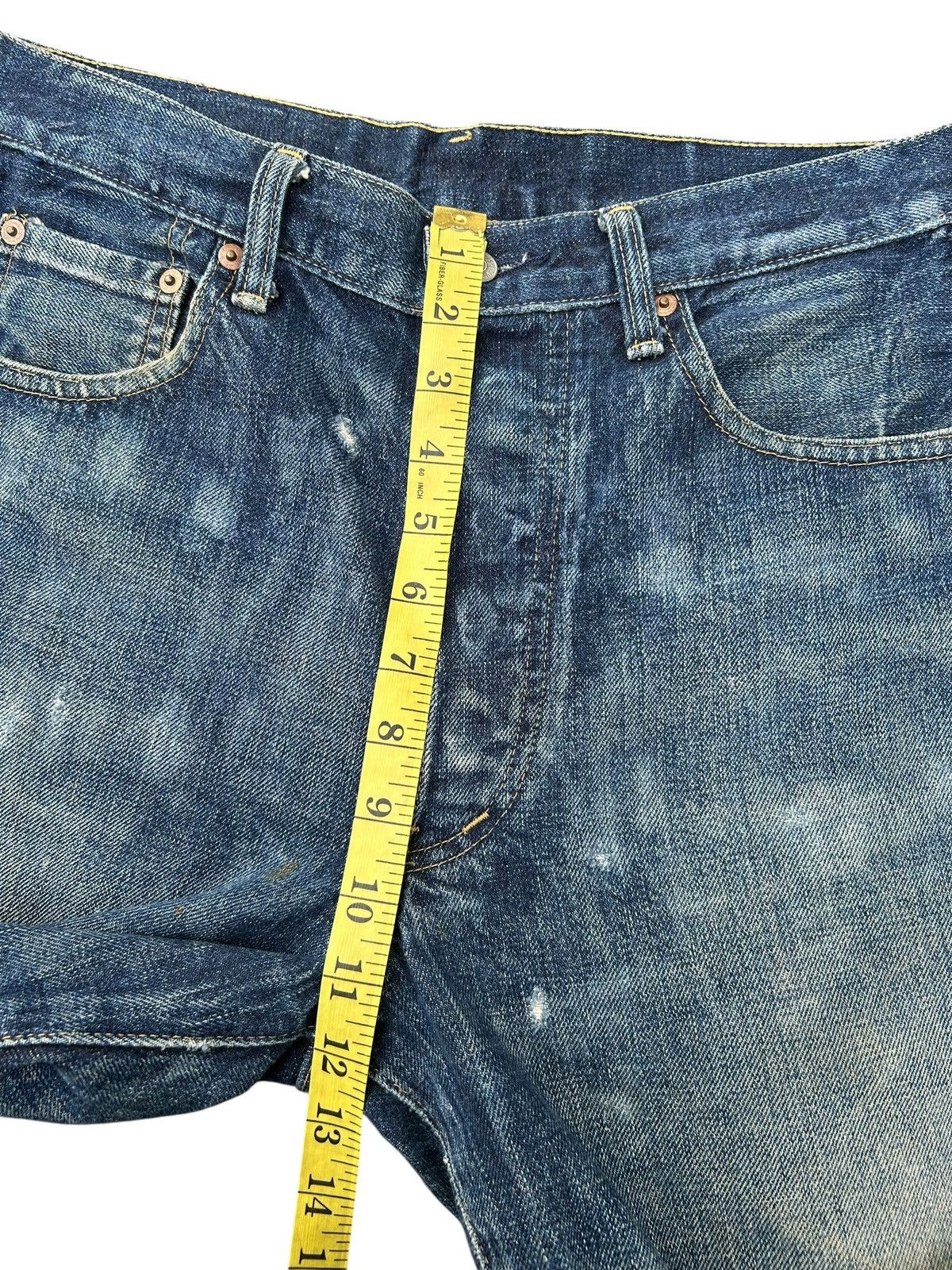 Kapital Vintage Levis big E Selvedge Distressed Denim Jeans Size US 30 / EU 46 - 21 Thumbnail