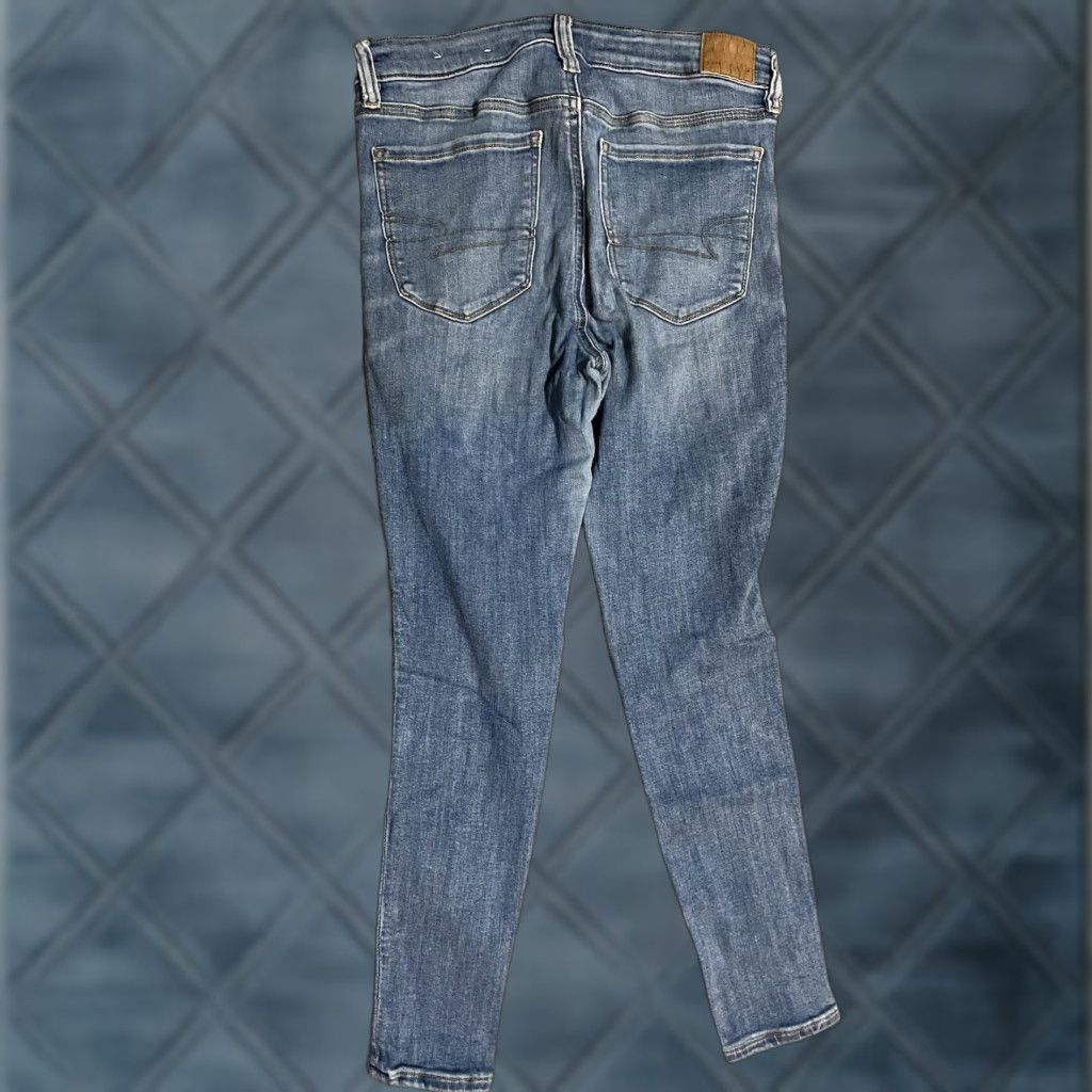 American Eagle Outfitters American Eagle Blue Next Level Stretch Jegging Pants Size 6 Short Distressed Jeans Womens Size 28" / US 6 / IT 42 - 1 Thumbnail