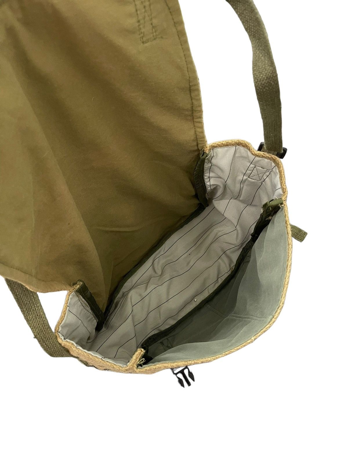 Handmade Coffee Sacks Messengger Bag Military Style Custom 1🟩 Size ONE SIZE - 16 Thumbnail
