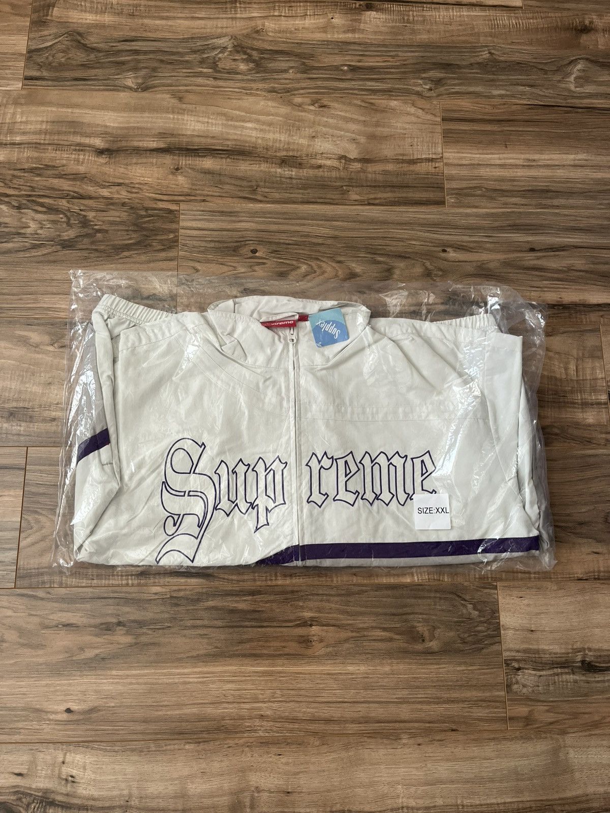 Supreme Supreme Old English Track Jacket Size US XXL / EU 58 / 5 - 1 Thumbnail