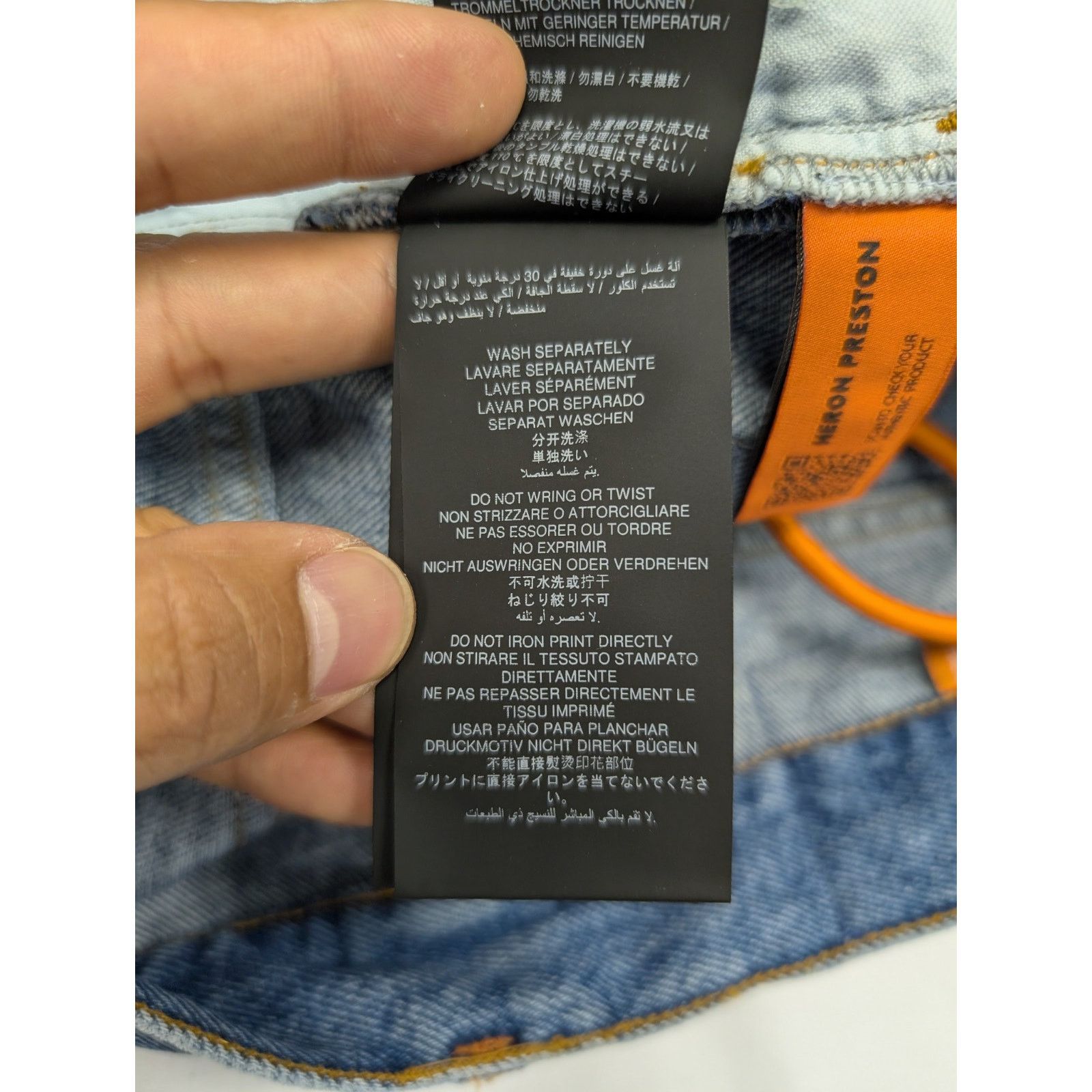 Heron Preston o1rshd1 Global Coll Regular 5 Pocket Vintage Jeans in Blue Size US 30 / EU 46 - 20 Thumbnail
