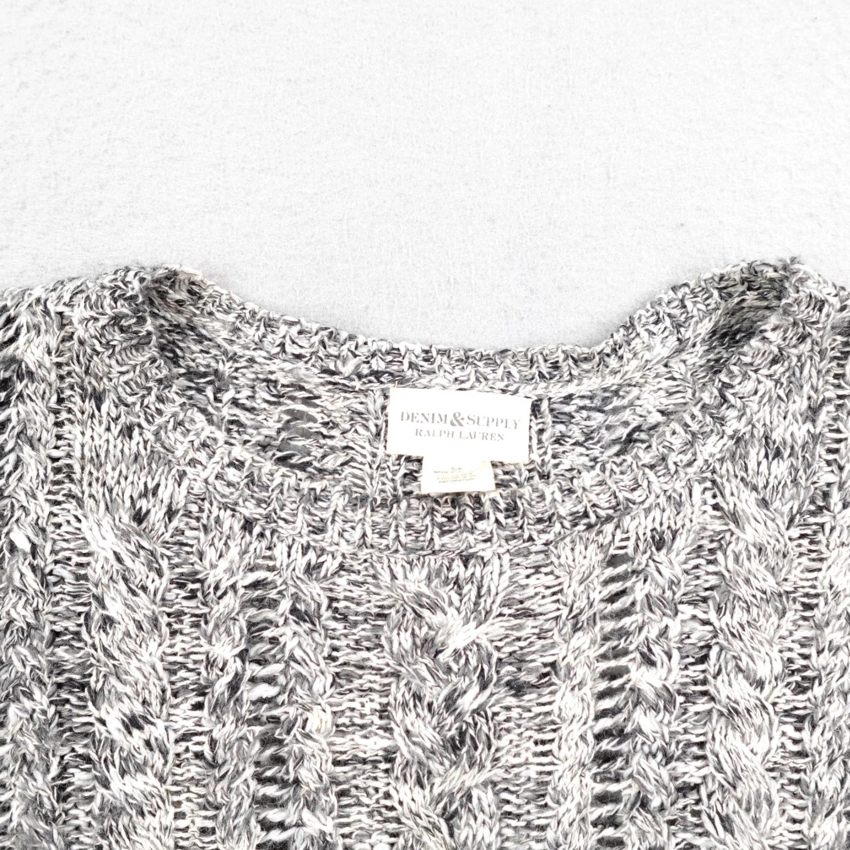 Ralph Lauren Ralph Lauren Sweater Womens Small Gray Denim & Supply Cable Knit Chunky Pullover Size S / US 4 / IT 40 - 2 Thumbnail