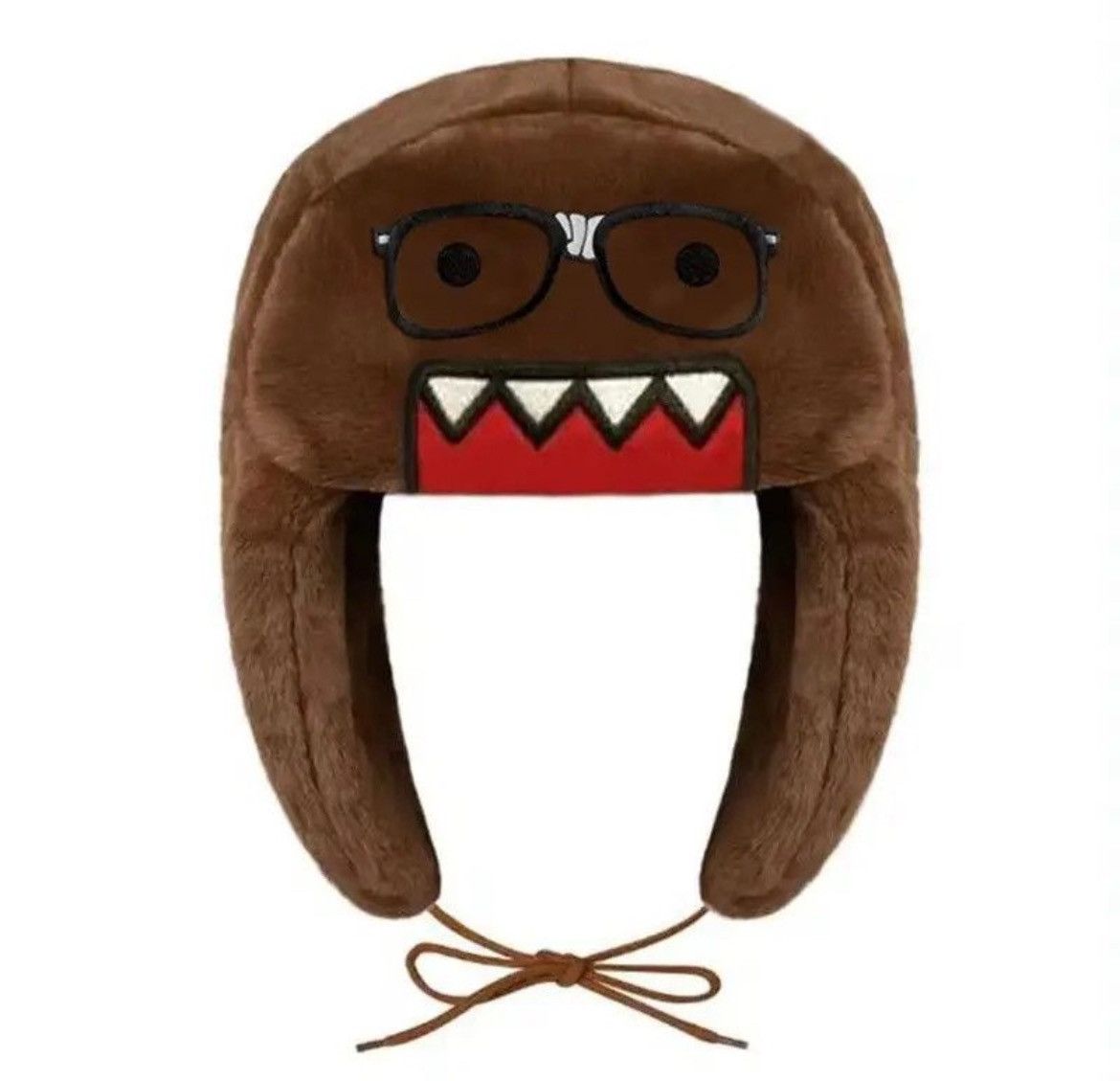 Japanese Brand × Vintage Japanese Y2K Anime Domo Kun Glasses Ushanka Cute Winter Hat Size ONE SIZE - 6 Thumbnail