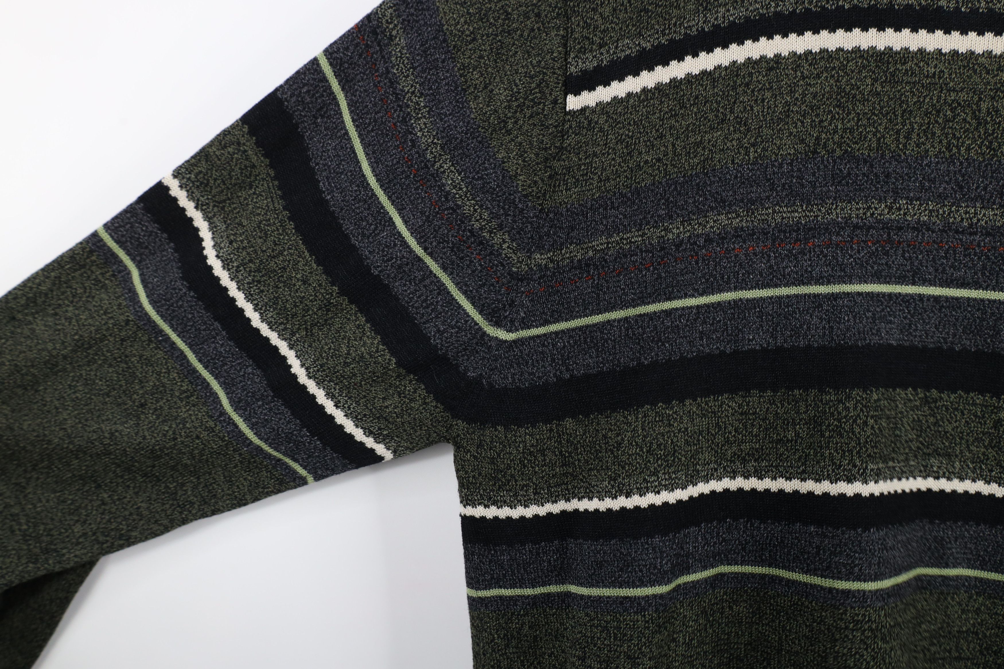 Vintage Deadstock Vintage 90s Streetwear Striped Knit Half Zip Polo Size US M / EU 48-50 / 2 - 7 Thumbnail