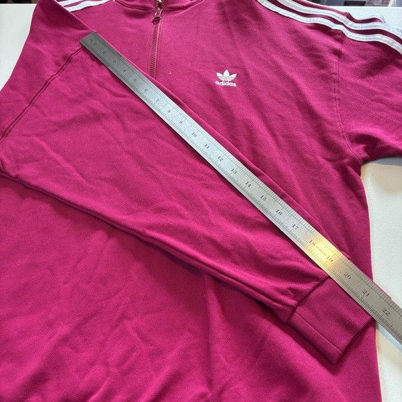 Adidas Adidas Sweatshirt Women M Burgundy Red 1/4 Zip Pullover Size M / US 6-8 / IT 42-44 - 9 Thumbnail
