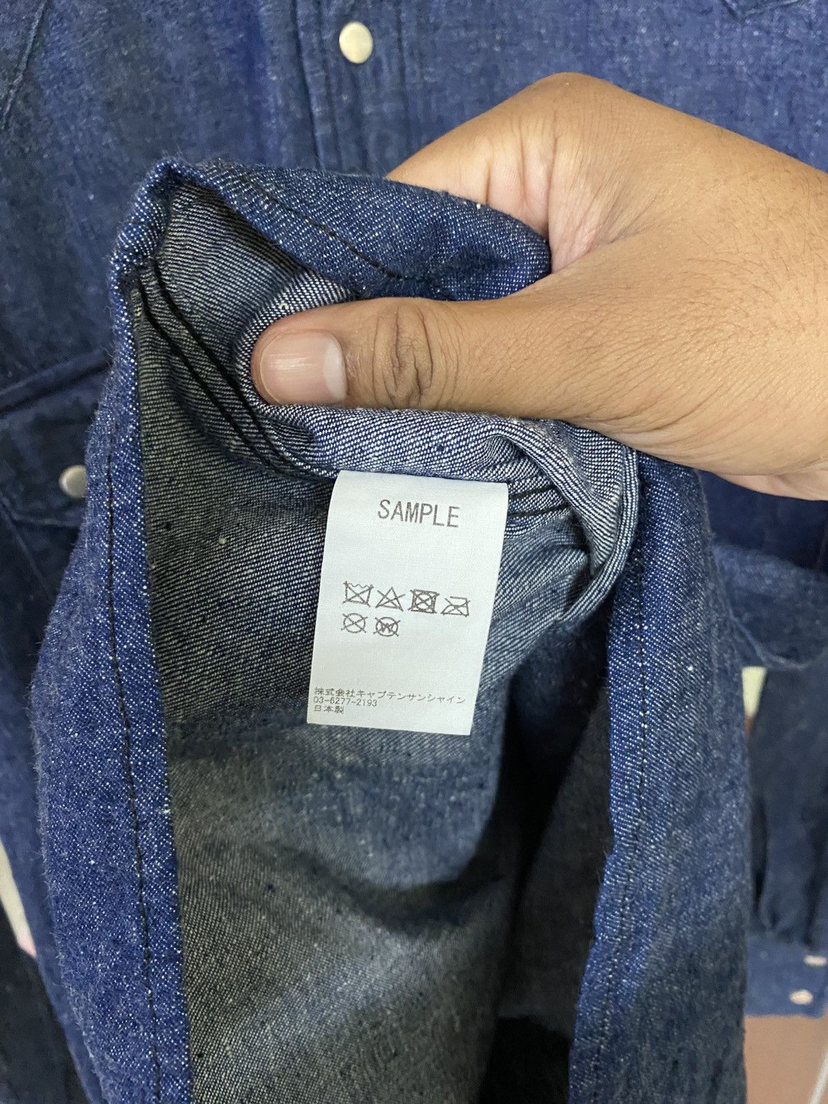 Kaptain Sunshine Western Denim Shirt Size US XL / EU 56 / 4 - 11 Thumbnail