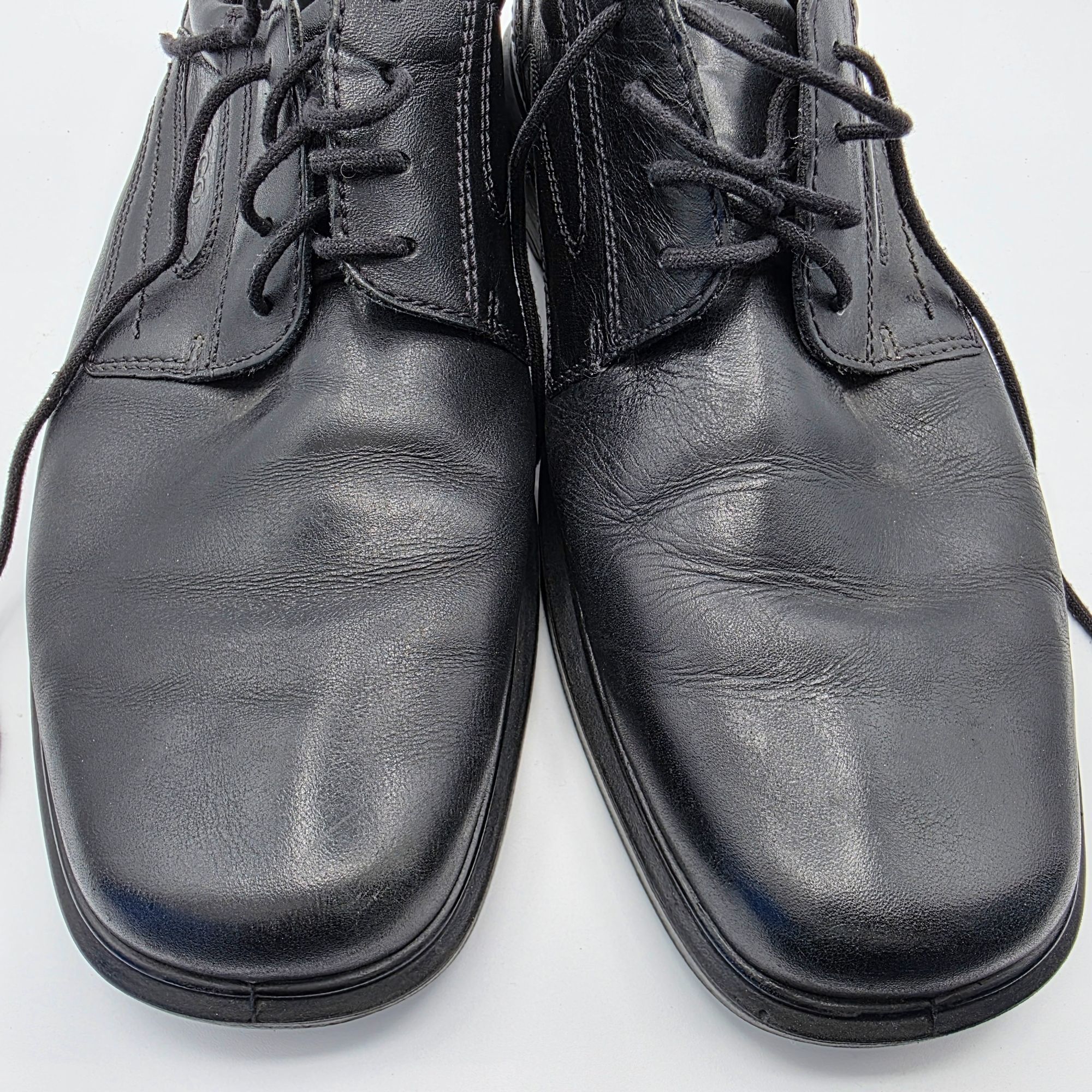 Ecco ECCO Helsinki Mens Size 9.5 Black Plain Toe Dress Shoes Oxfo Size US 9.5 / EU 42-43 - 10 Thumbnail