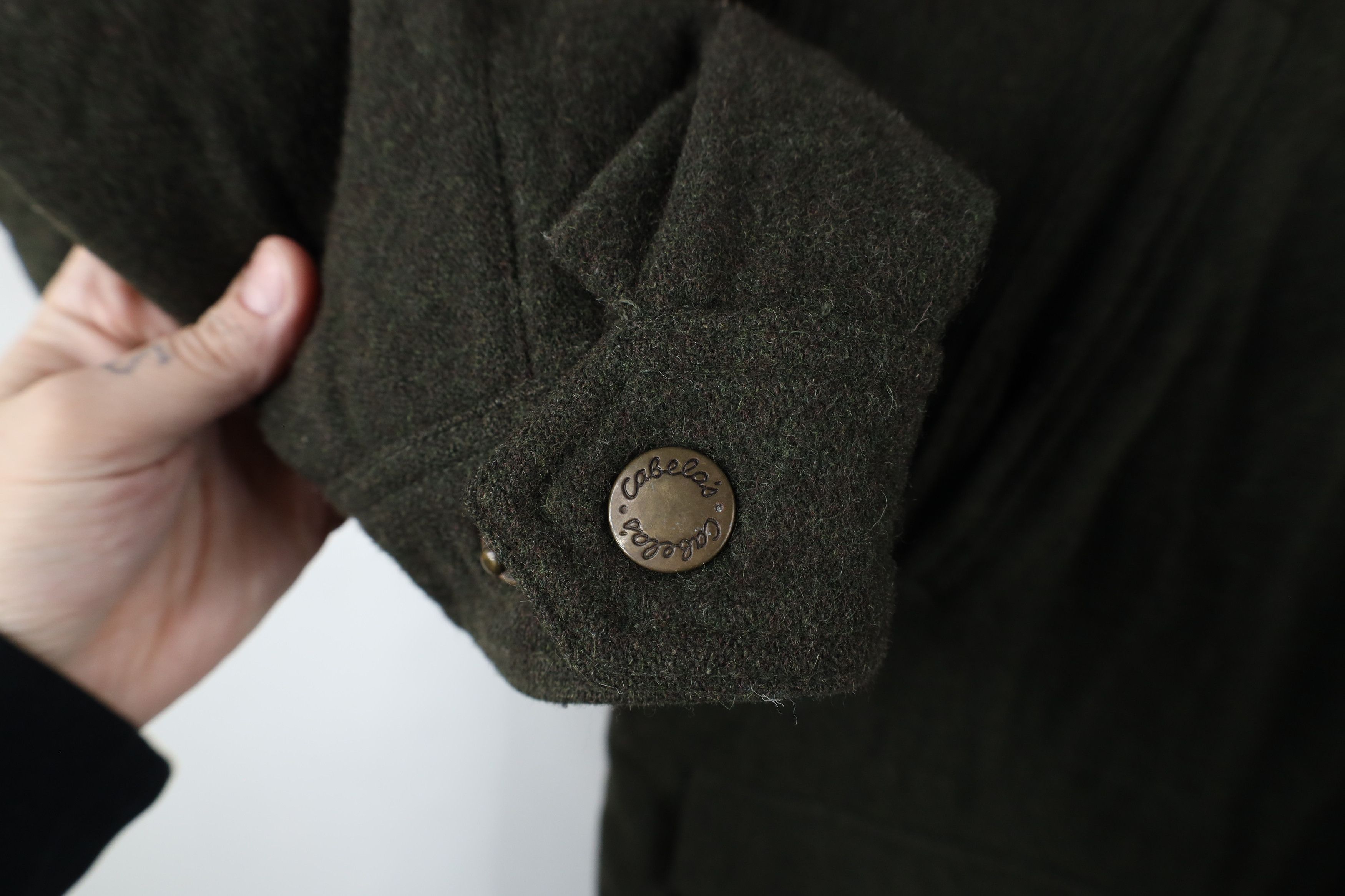Cabelas × Vintage Vintage Cabelas Heavyweight Wool Chore Barn Jacket Green Size US XL / EU 56 / 4 - 4 Thumbnail