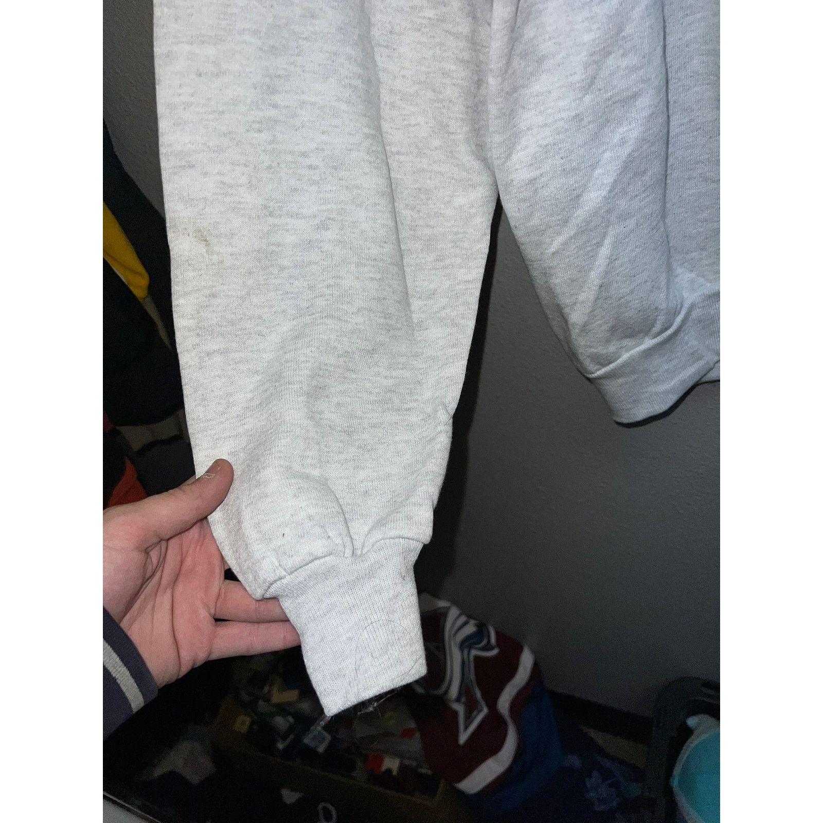 Vintage Vintage Gray Jerzees Blank Sweatshirt Nublend 90s Stained M Size US M / EU 48-50 / 2 - 5 Thumbnail