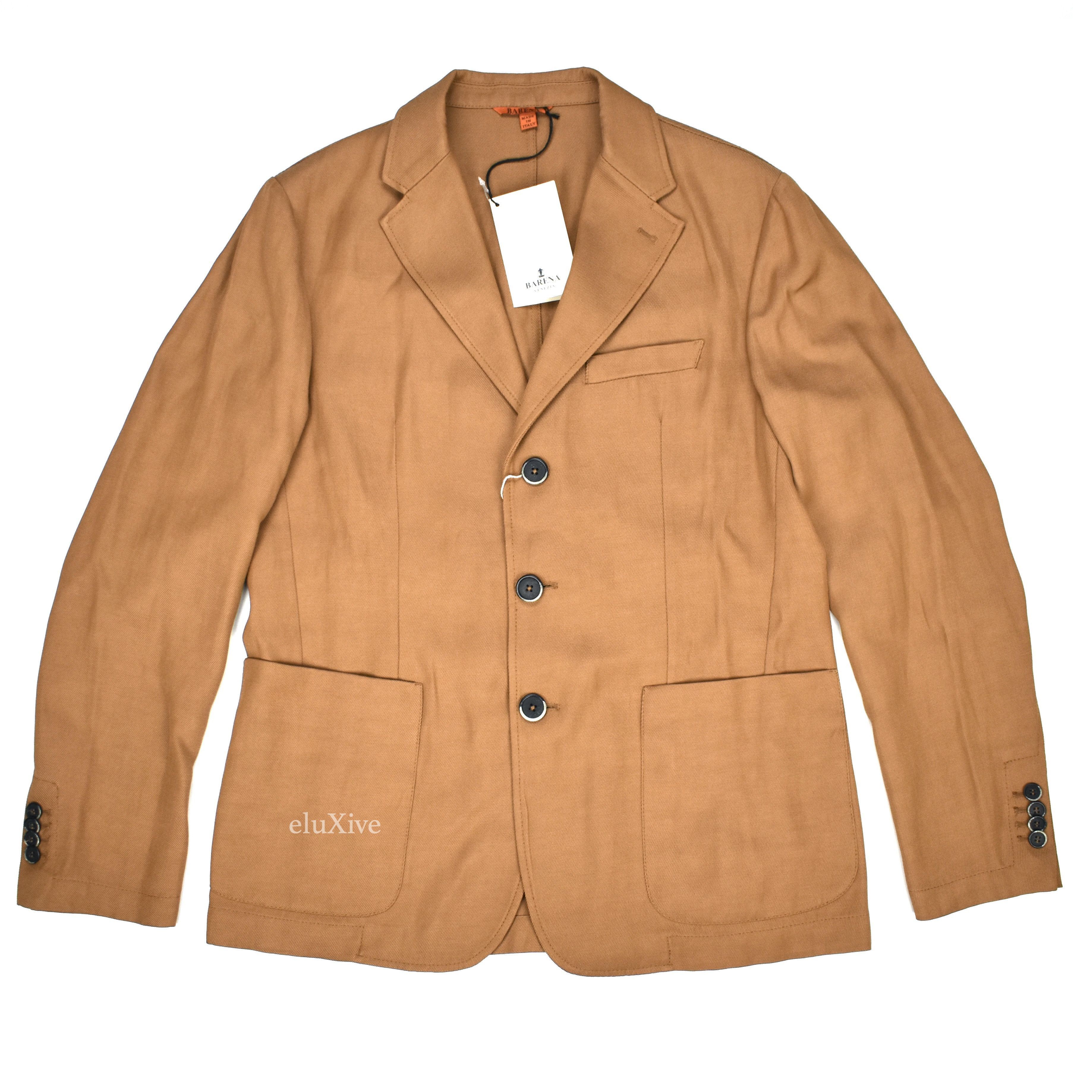 Barena Barena Tan Viscose Gabardine Unlined Sport Coat NWT Size 42R - 1 Preview