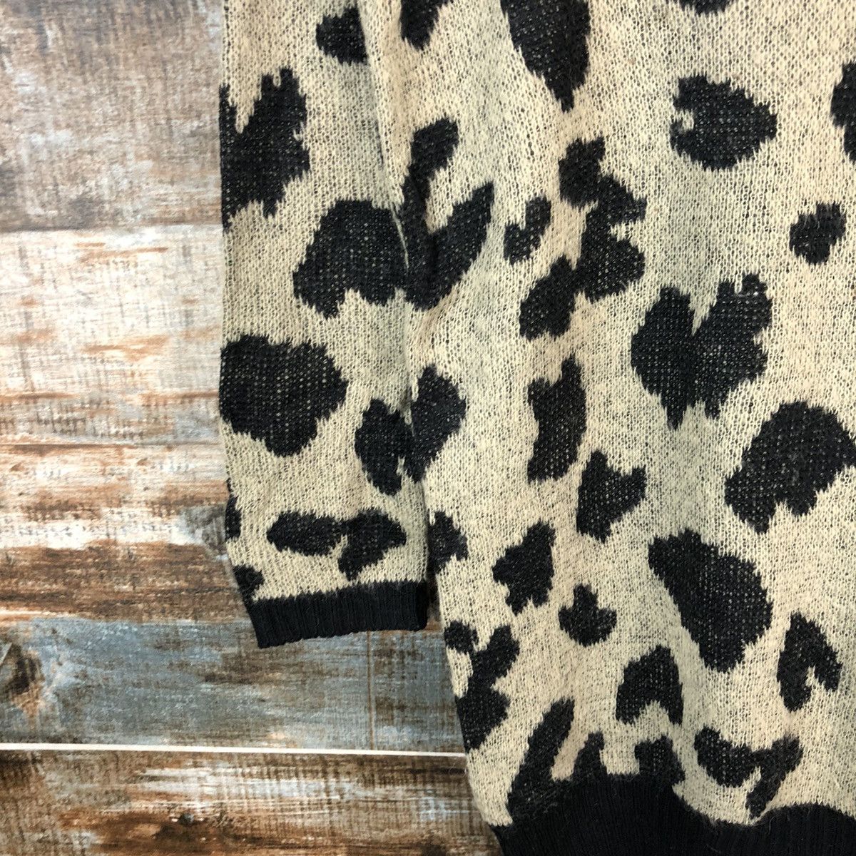 Homespun Knitwear × Japanese Brand Loola Loloars Leopard Turtle Neck Knitwear #A1964 Size US M / EU 48-50 / 2 - 7 Thumbnail