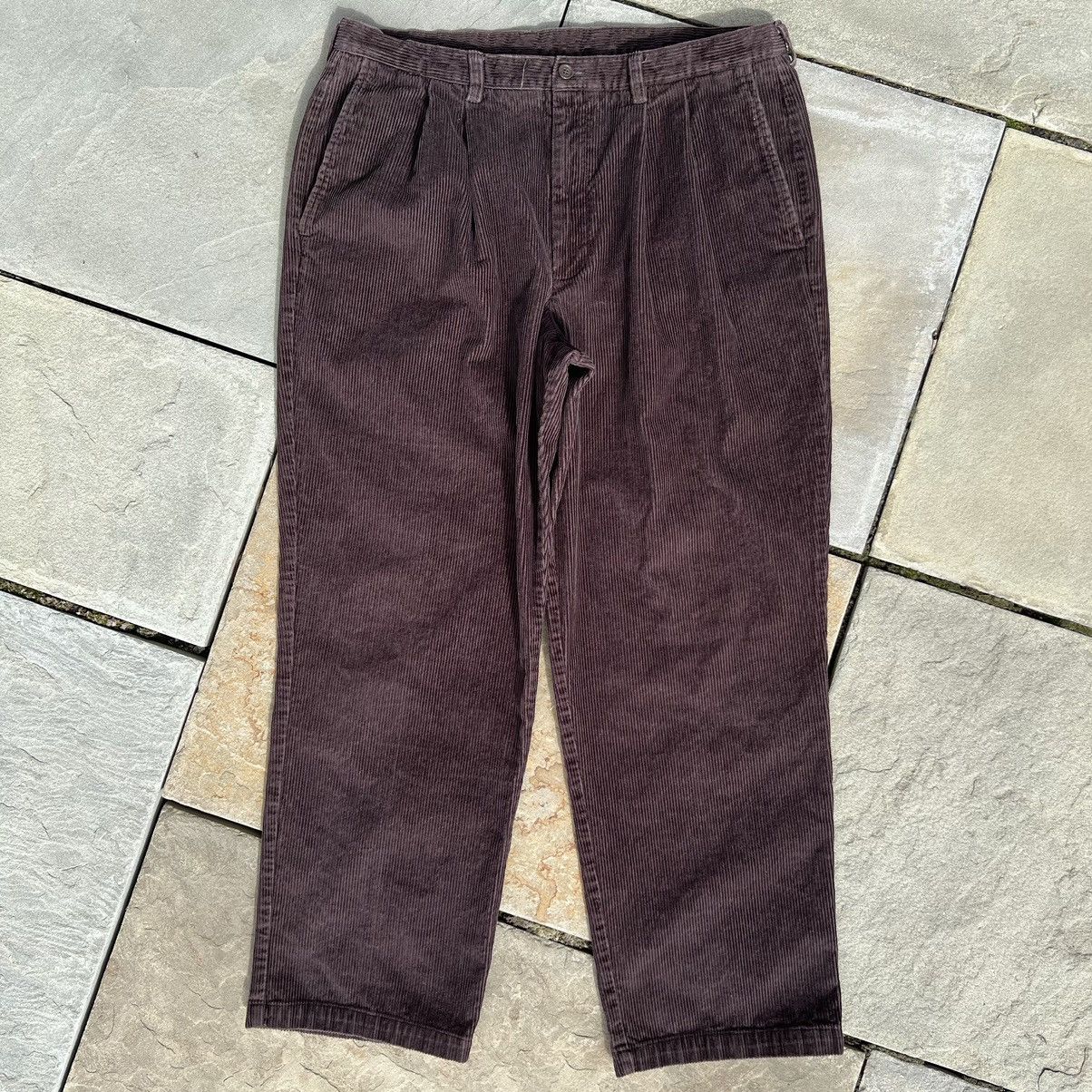 Vintage Brown Distressed Corduroy Pants main image 1
