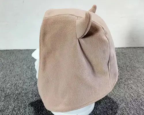 Other Devil Horns Fuzzy Ears Fleece Hat Beige Color Size ONE SIZE - 3 Thumbnail