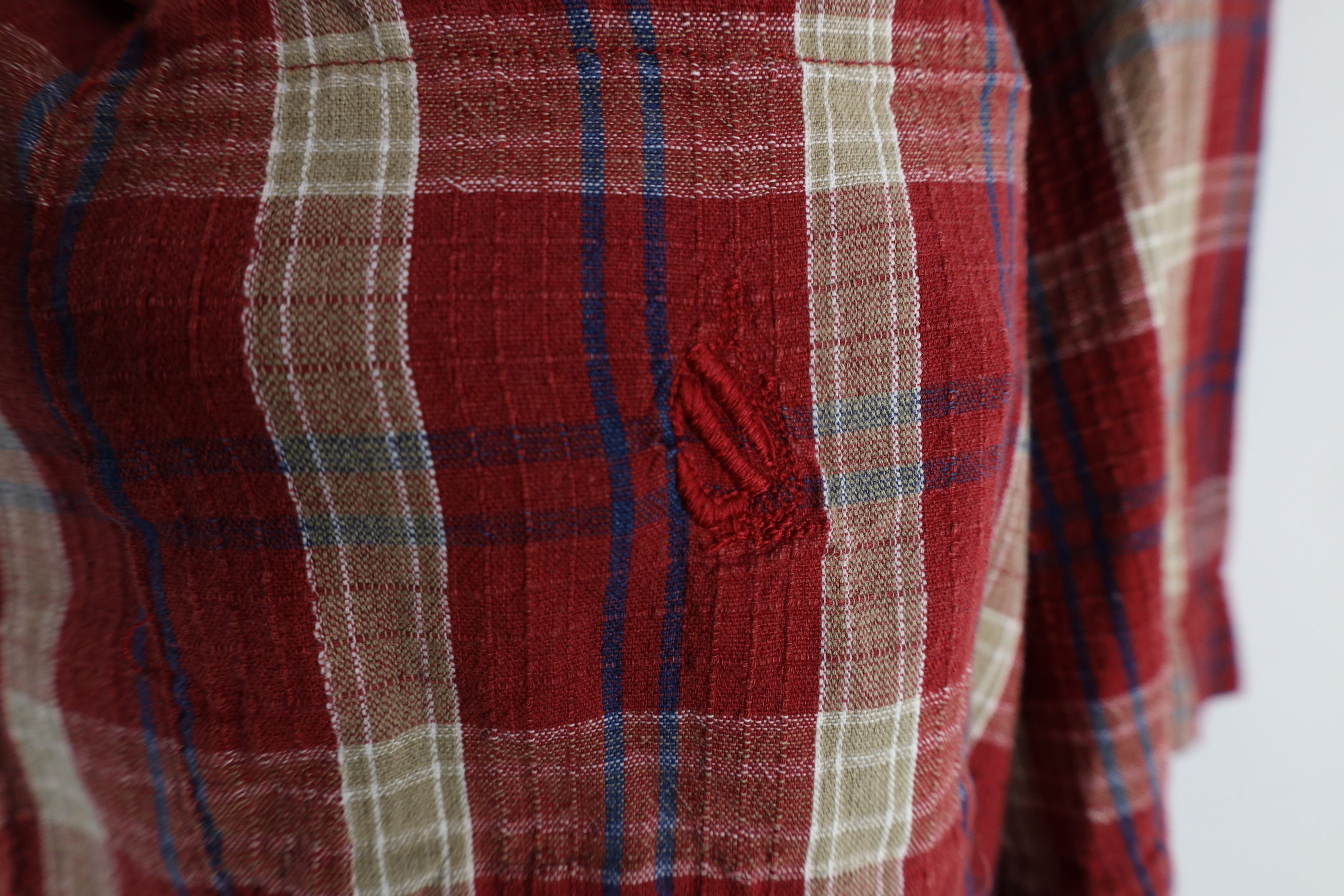 Nautica × Vintage Vintage 90s Nautica Seer Sucker Short Sleeve Button Shirt Size US L / EU 52-54 / 3 - 4 Thumbnail