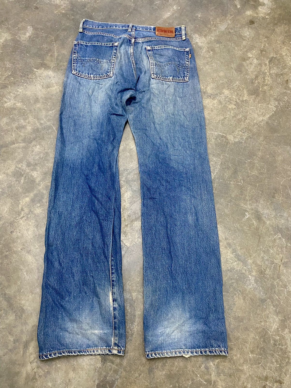 Beauty Beast 🔥 Flare🔥🔥🔥 Vintage Edwin 505X selvedge jeans distressed Size US 31 - 6 Thumbnail
