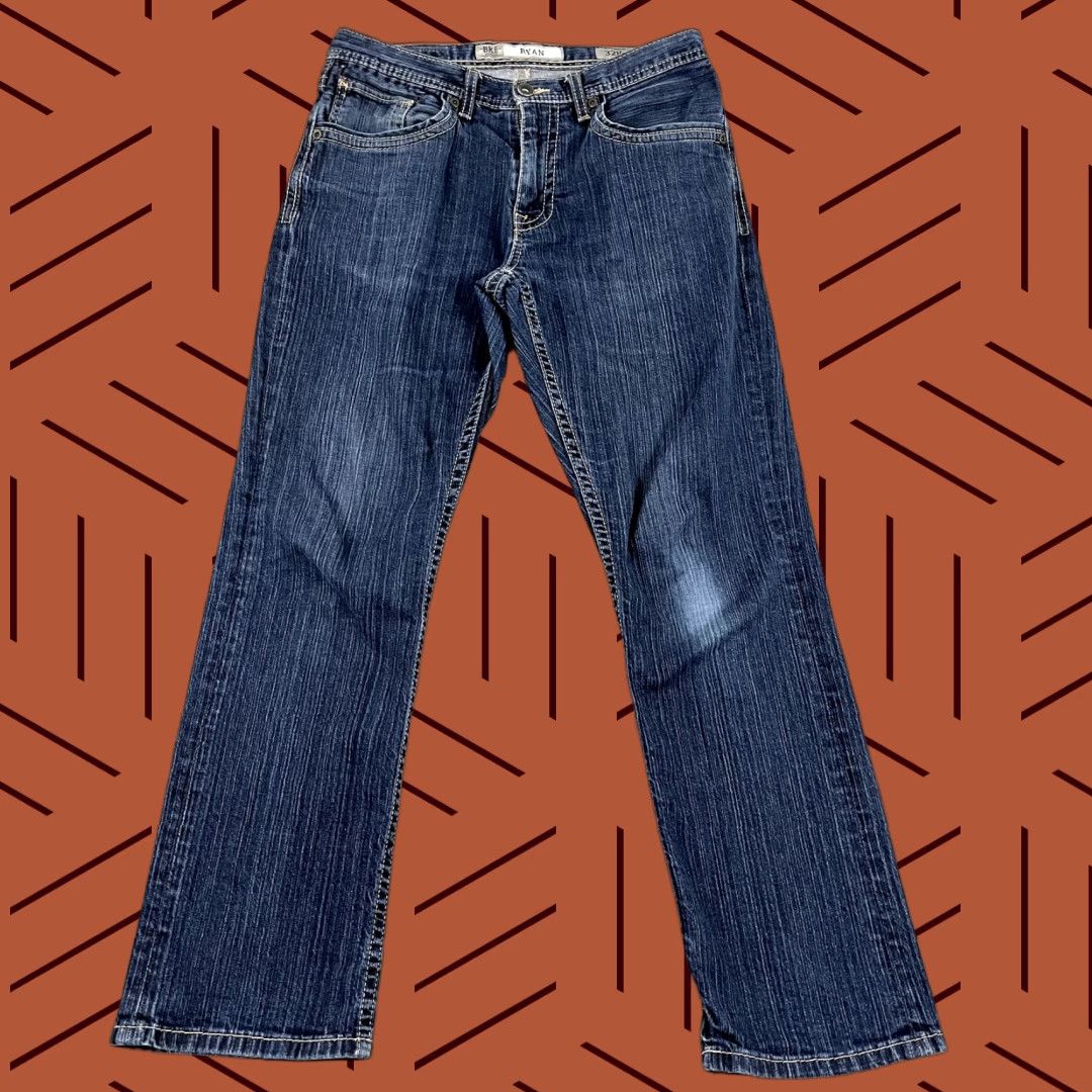 BKE BKE Jeans Mens Size 32 Regular Blue Denim Medium Wash Stretch Straight Leg 5-Pocket Classic American Outdoor Vintage No Size US 32 / EU 48 - 1 Thumbnail
