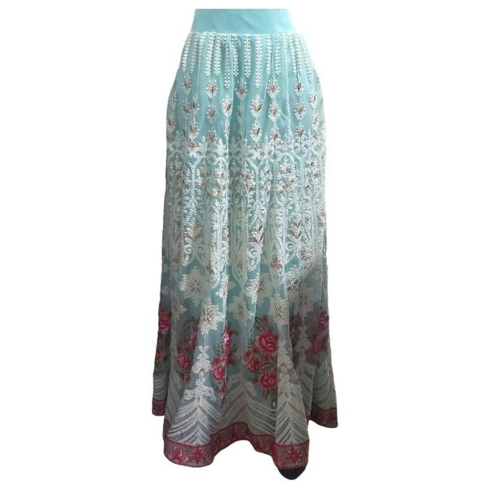 Designer CT1745 Soft Surroundings Analisa Lace & Embroidery Skirt M Size 32" / US 10 / IT 46 - 1 Thumbnail