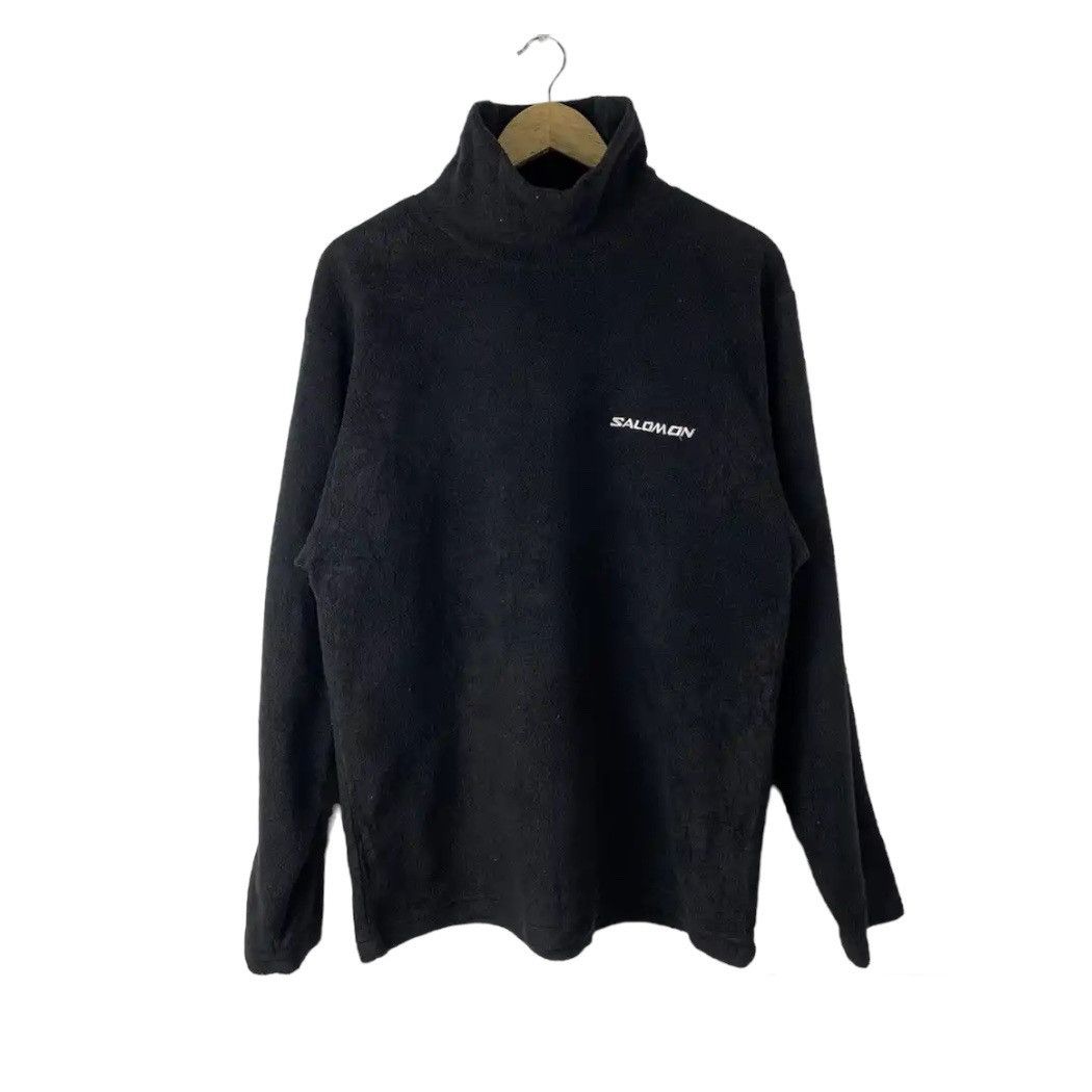 Salomon SALOMON Embroidery Turtle Neck Black Fleece Sweater Size L Size US L / EU 52-54 / 3 - 4 Thumbnail