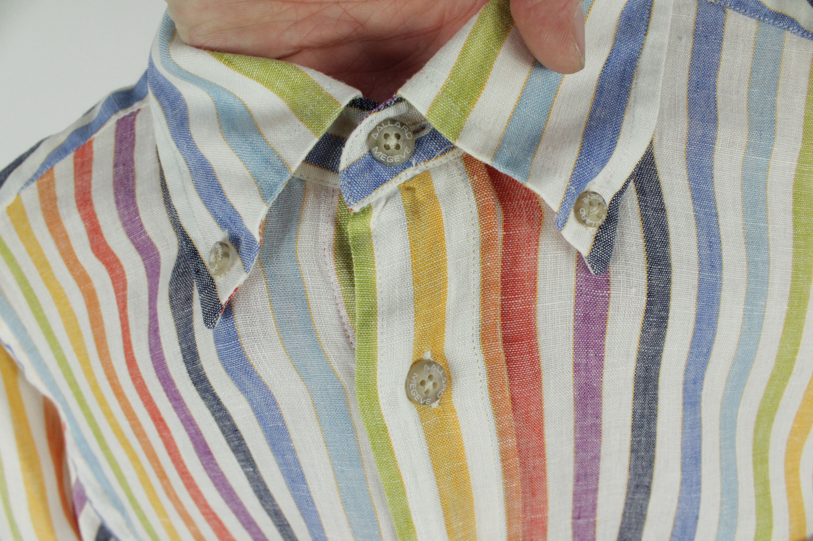Other AAllard de Megeve Relax Fit Multicolor Linen Shirt Size US M / EU 48-50 / 2 - 5 Thumbnail