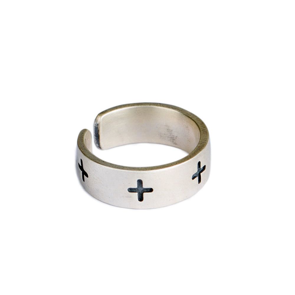 Jewelry Cross Modern Jewelry Rings Open Size Chrome Ring (Size 7-13) Size ONE SIZE - 5 Thumbnail